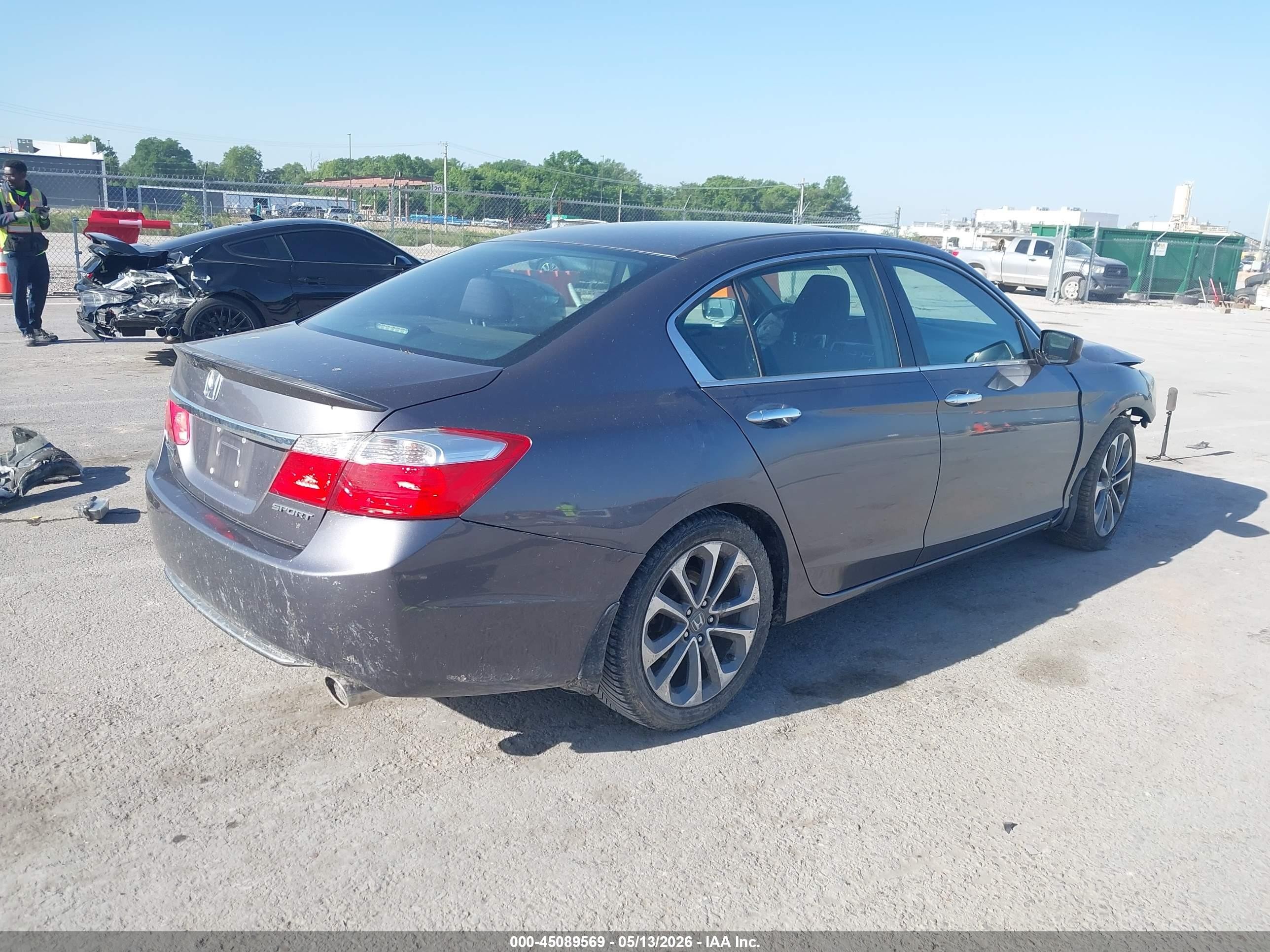 2014 Honda Accord Sport Gray vin: 1HGCR2E56EA220362