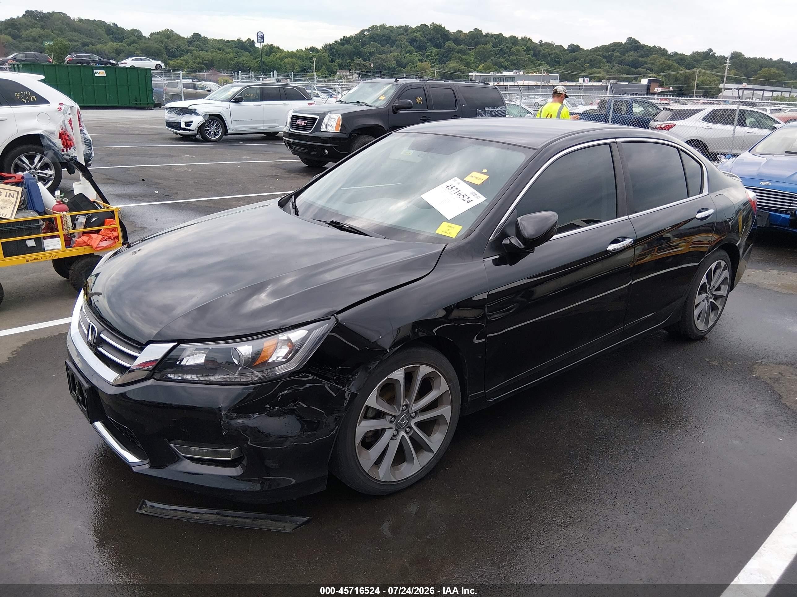 2013 Honda Accord Sport Black vin: 1HGCR2E59DA124109