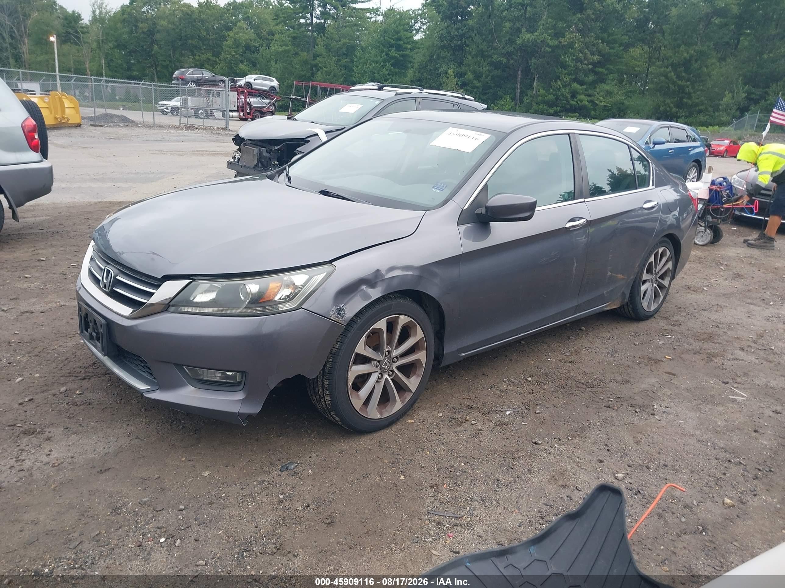 2013 Honda Accord Sport Серый vin: 1HGCR2E5XDA206673