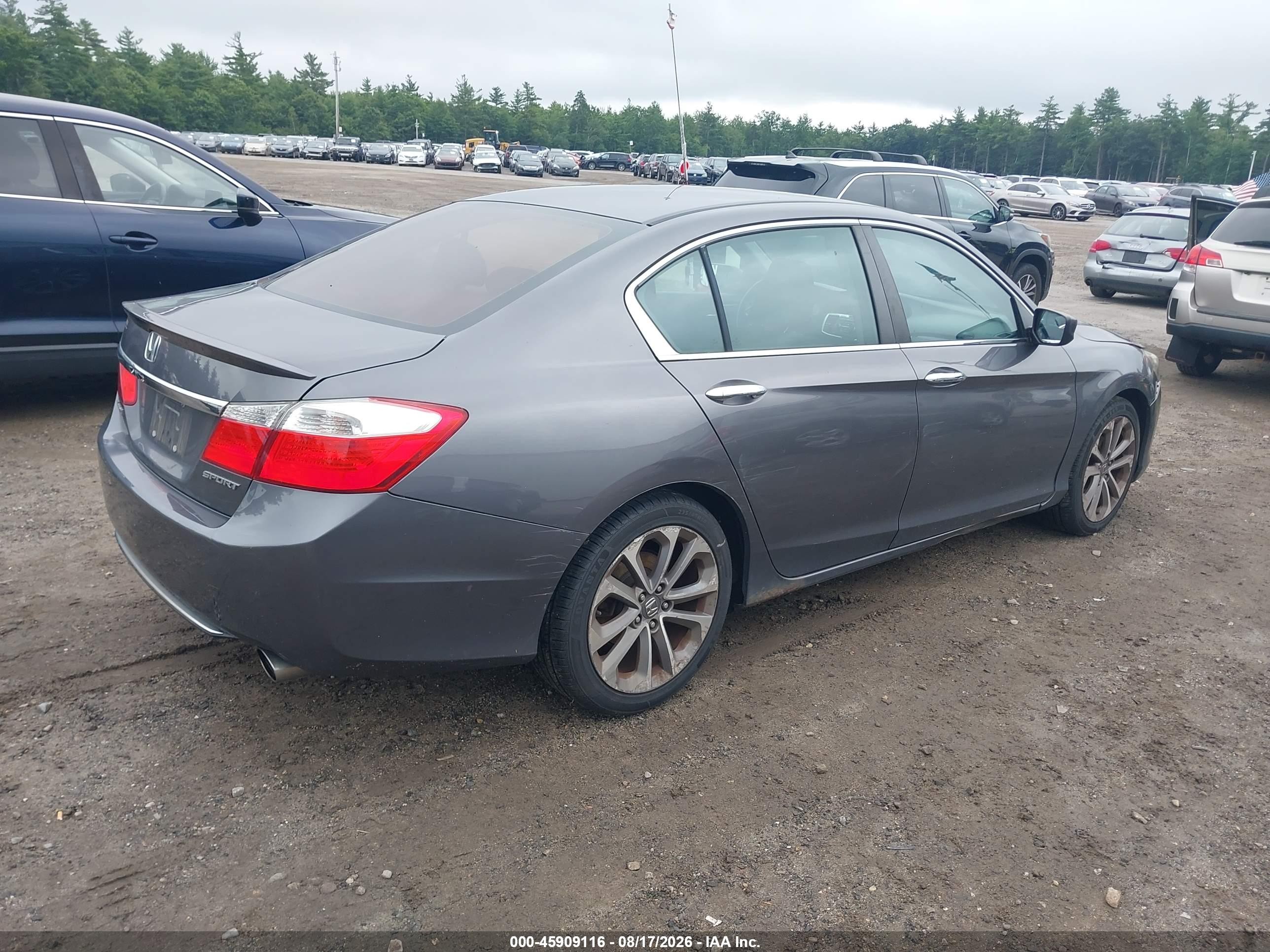 2013 Honda Accord Sport Серый vin: 1HGCR2E5XDA206673