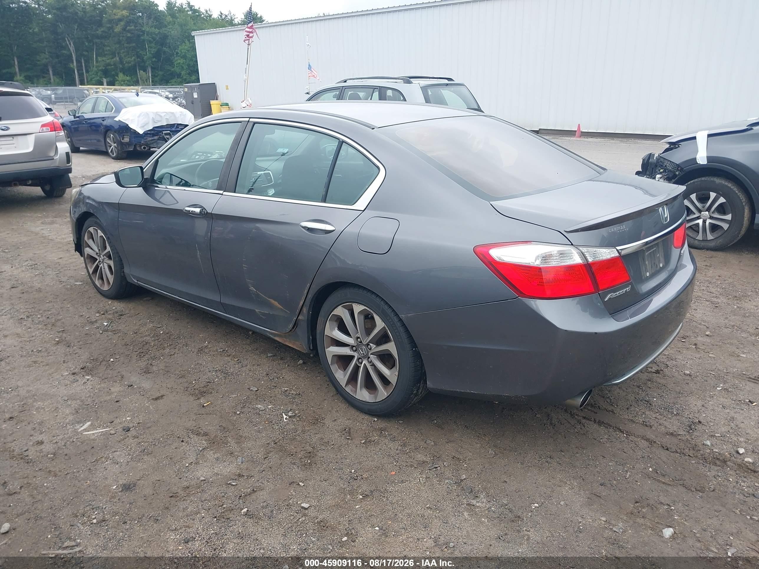 2013 Honda Accord Sport Серый vin: 1HGCR2E5XDA206673
