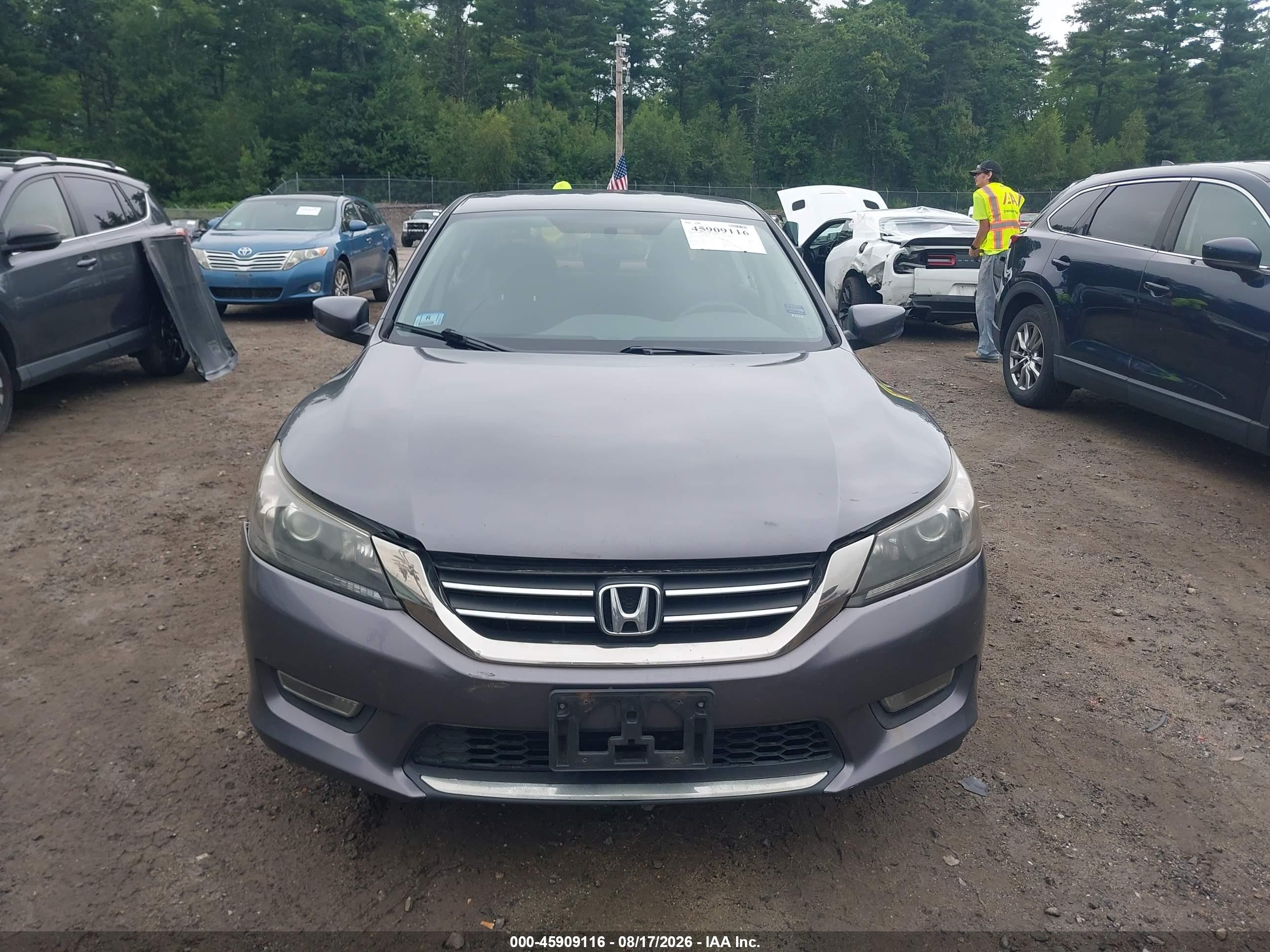 2013 Honda Accord Sport Серый vin: 1HGCR2E5XDA206673