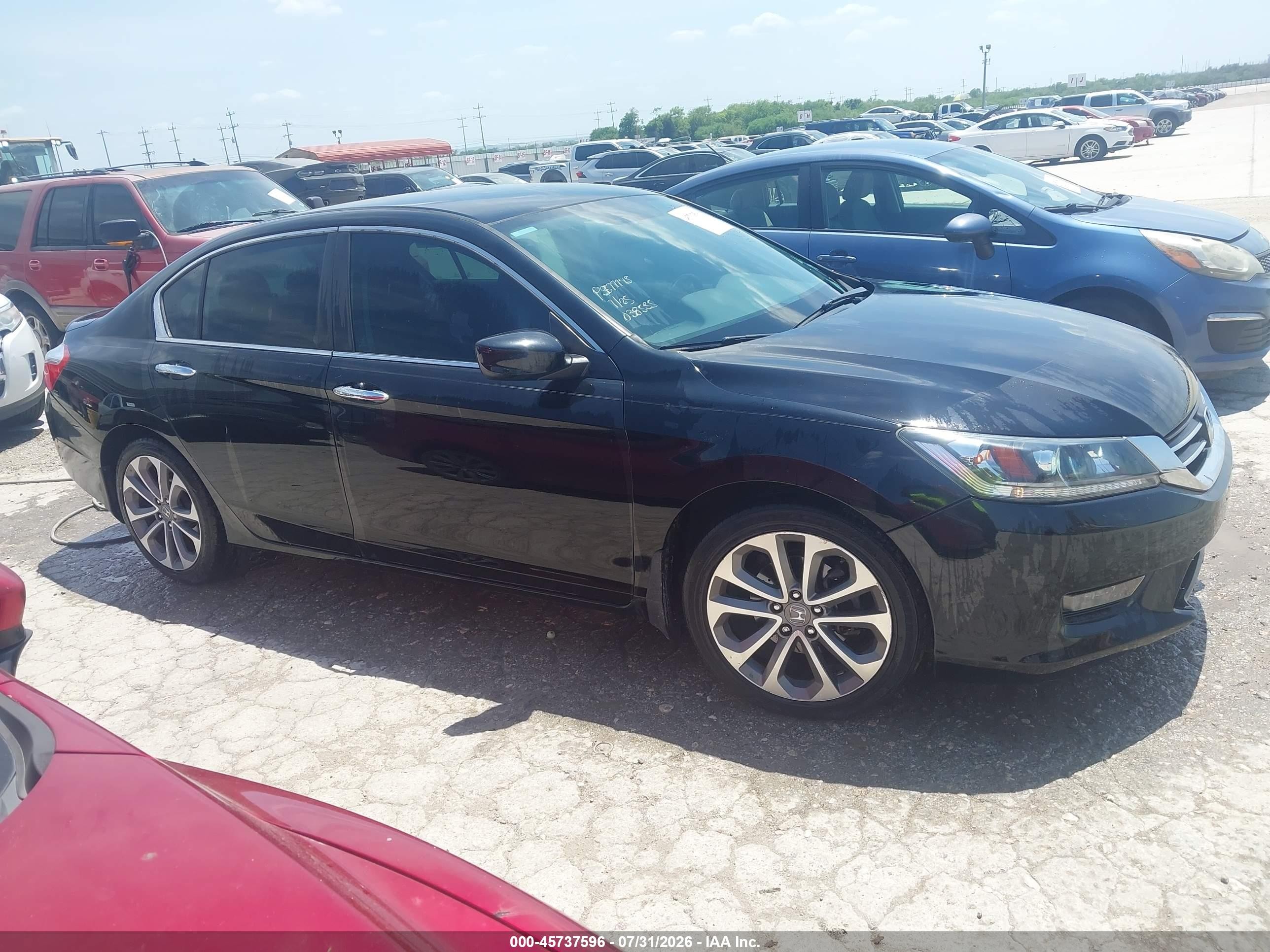 2014 Honda Accord Sport Black vin: 1HGCR2E5XEA038535