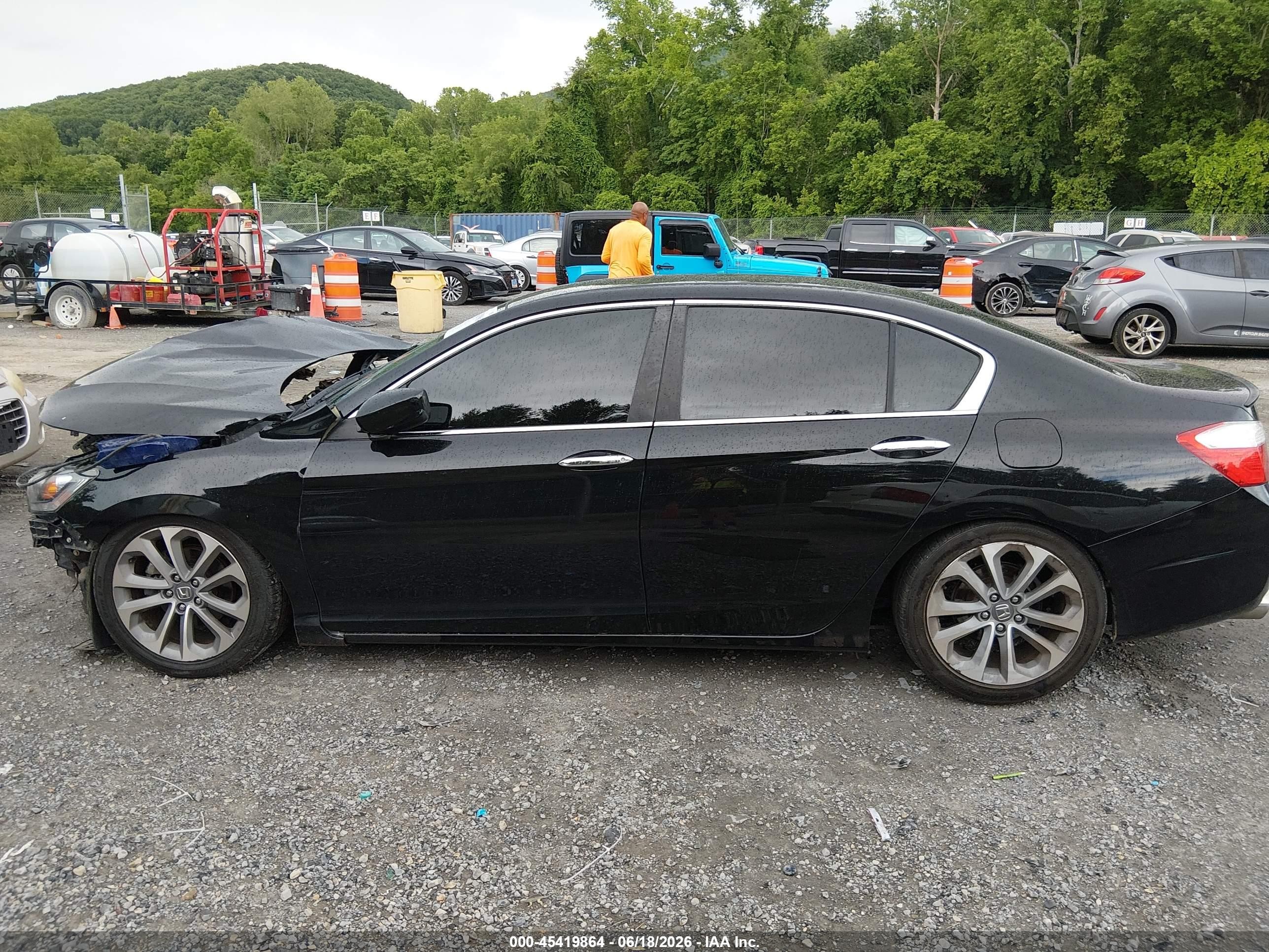 2014 Honda Accord Sport Black vin: 1HGCR2E5XEA073897