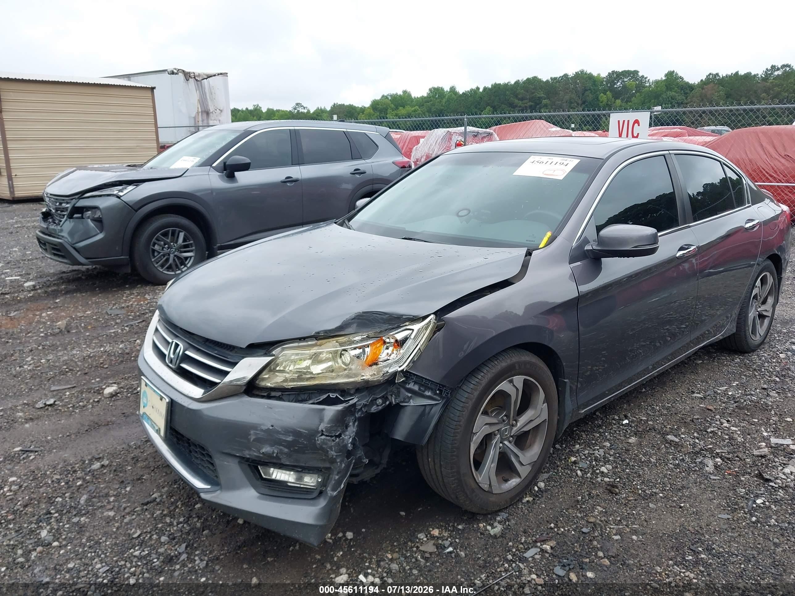 2013 Honda Accord Ex Серый vin: 1HGCR2E70DA157016