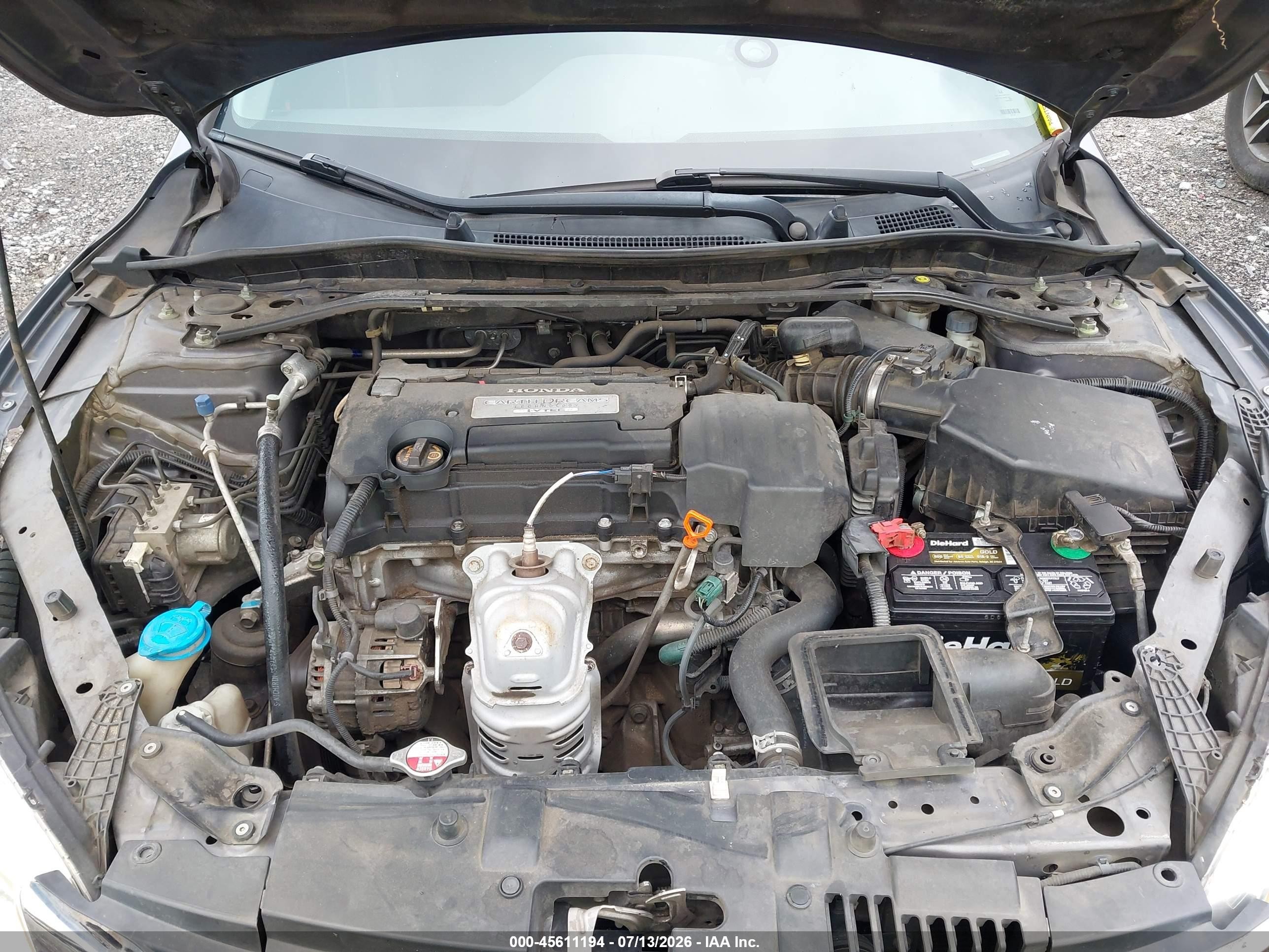 2013 Honda Accord Ex Серый vin: 1HGCR2E70DA157016