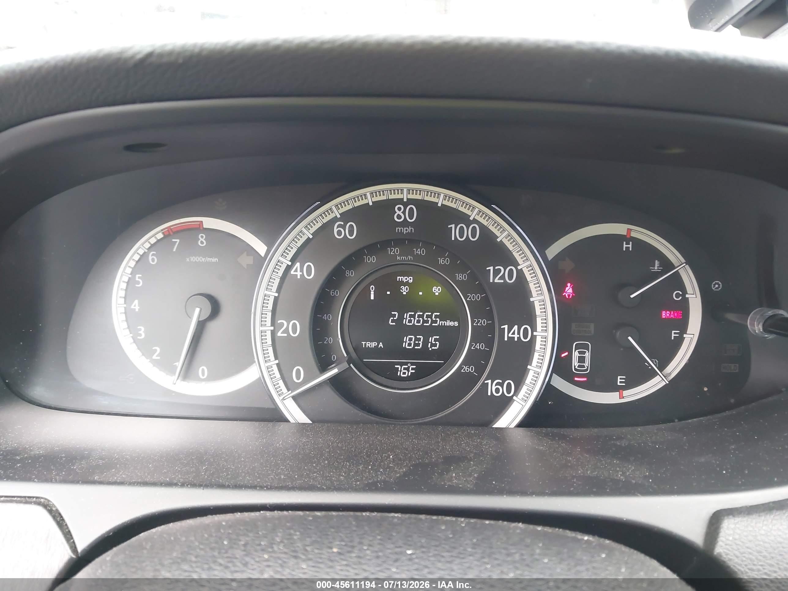 2013 Honda Accord Ex Серый vin: 1HGCR2E70DA157016