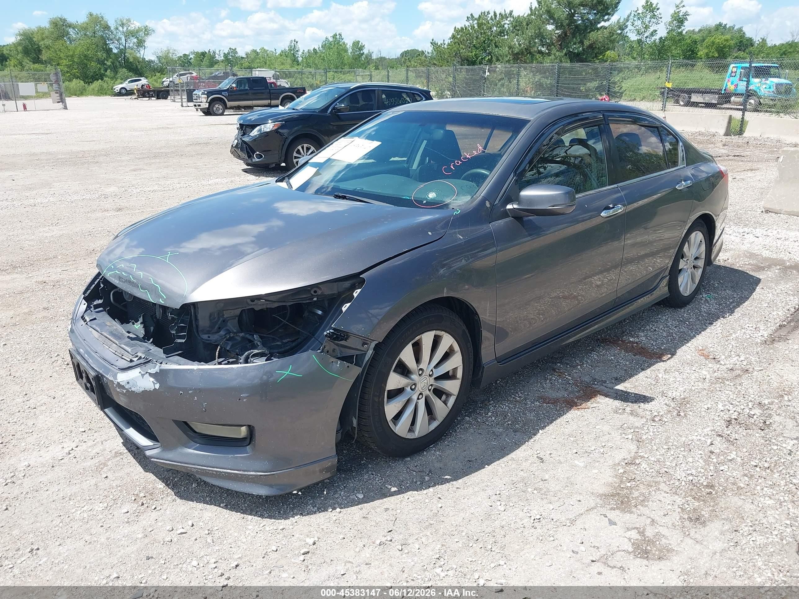 2013 Honda Accord Ex Gray vin: 1HGCR2E75DA133407