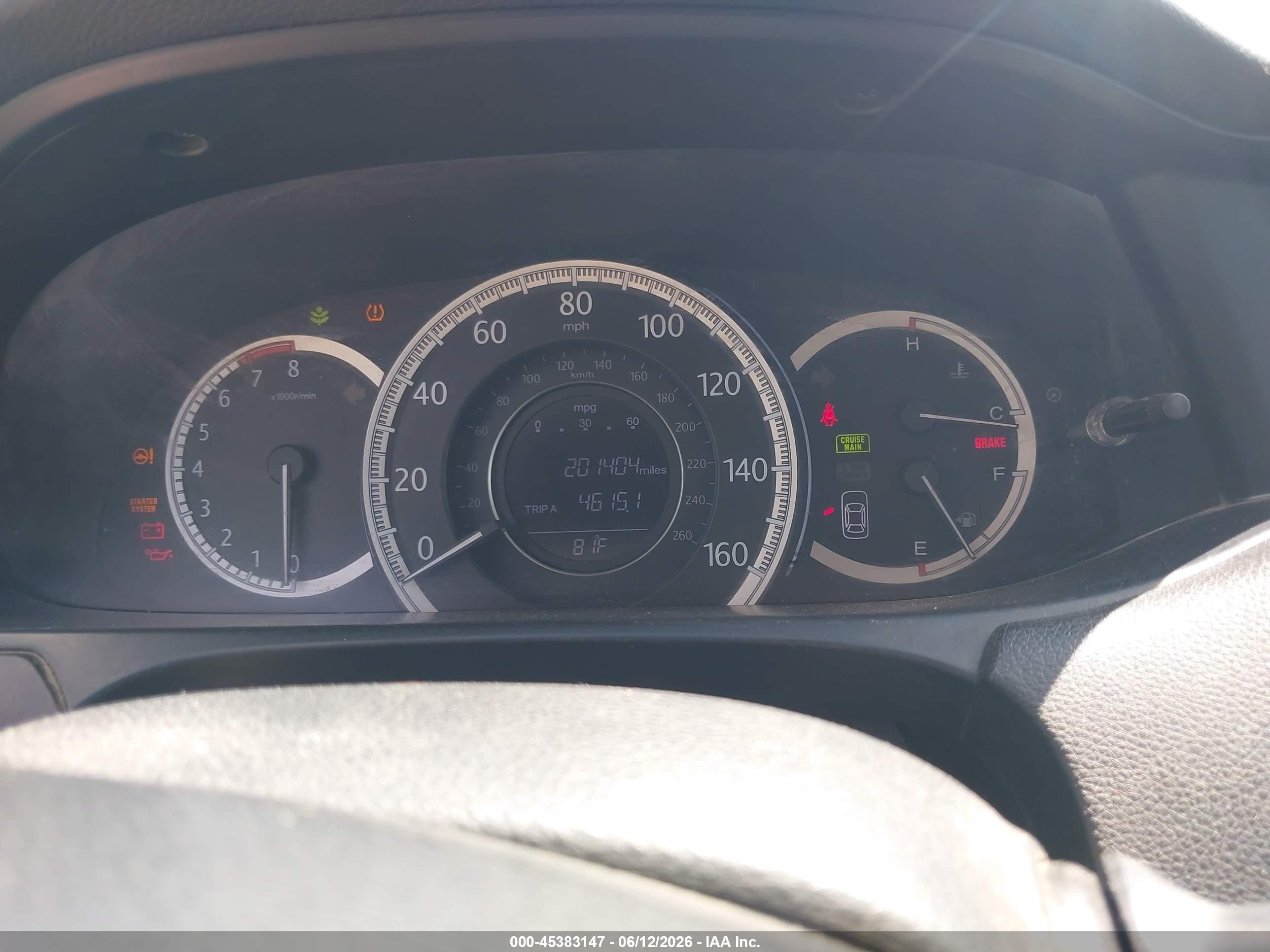2013 Honda Accord Ex Gray vin: 1HGCR2E75DA133407
