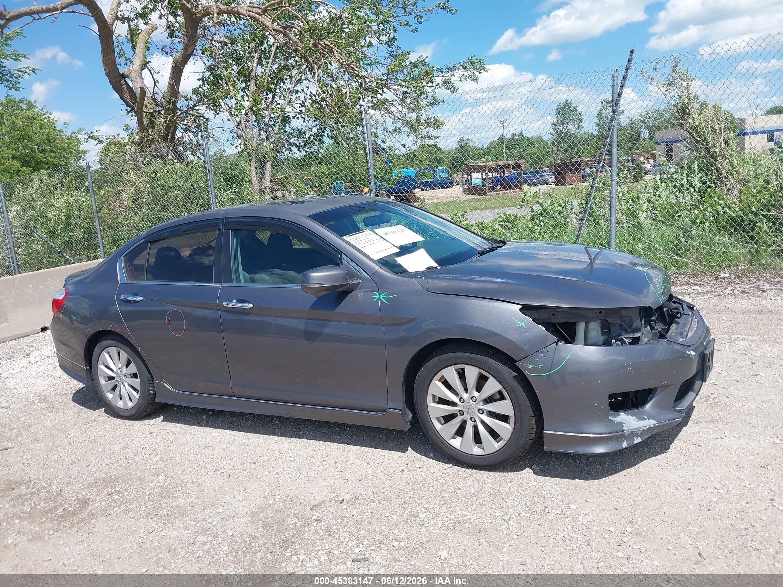 2013 Honda Accord Ex Gray vin: 1HGCR2E75DA133407