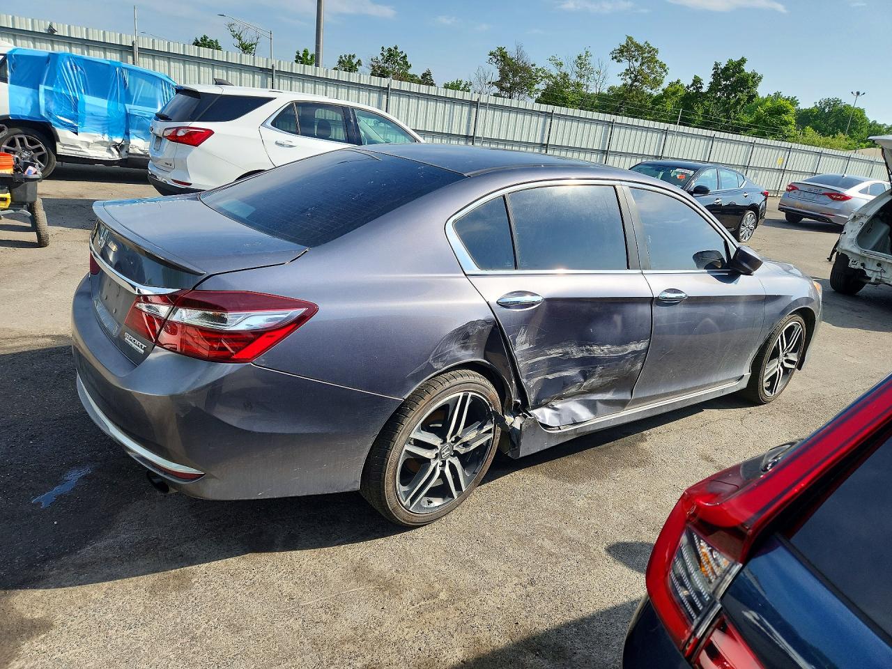 2017 Honda Accord Sport Special Edition Gray vin: 1HGCR2F11HA199677