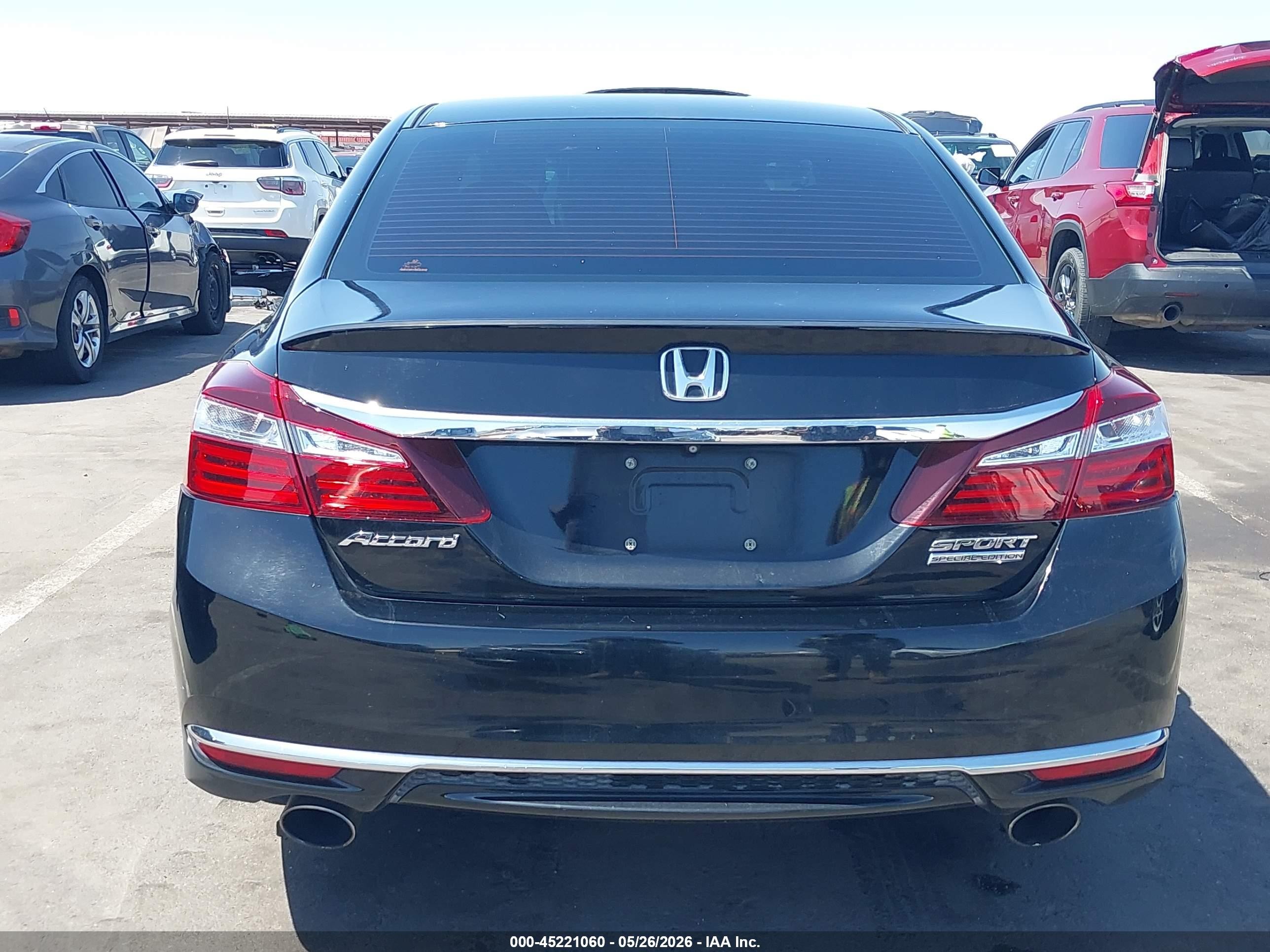 2017 Honda Accord Sport Se Black vin: 1HGCR2F18HA227507