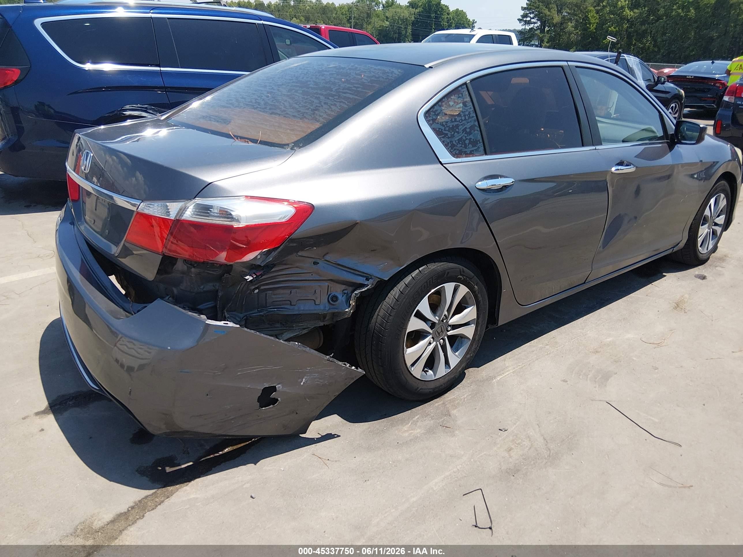 2013 Honda Accord Lx Gray vin: 1HGCR2F30DA003580