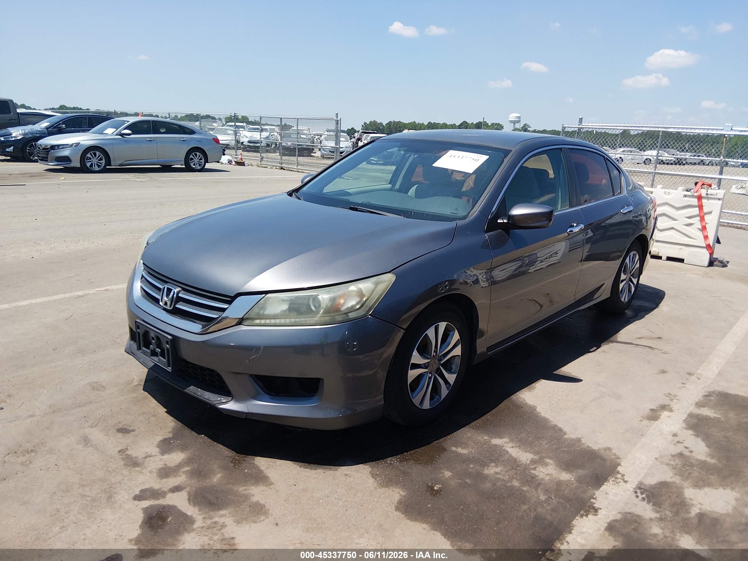 2013 Honda Accord Lx Gray vin: 1HGCR2F30DA003580