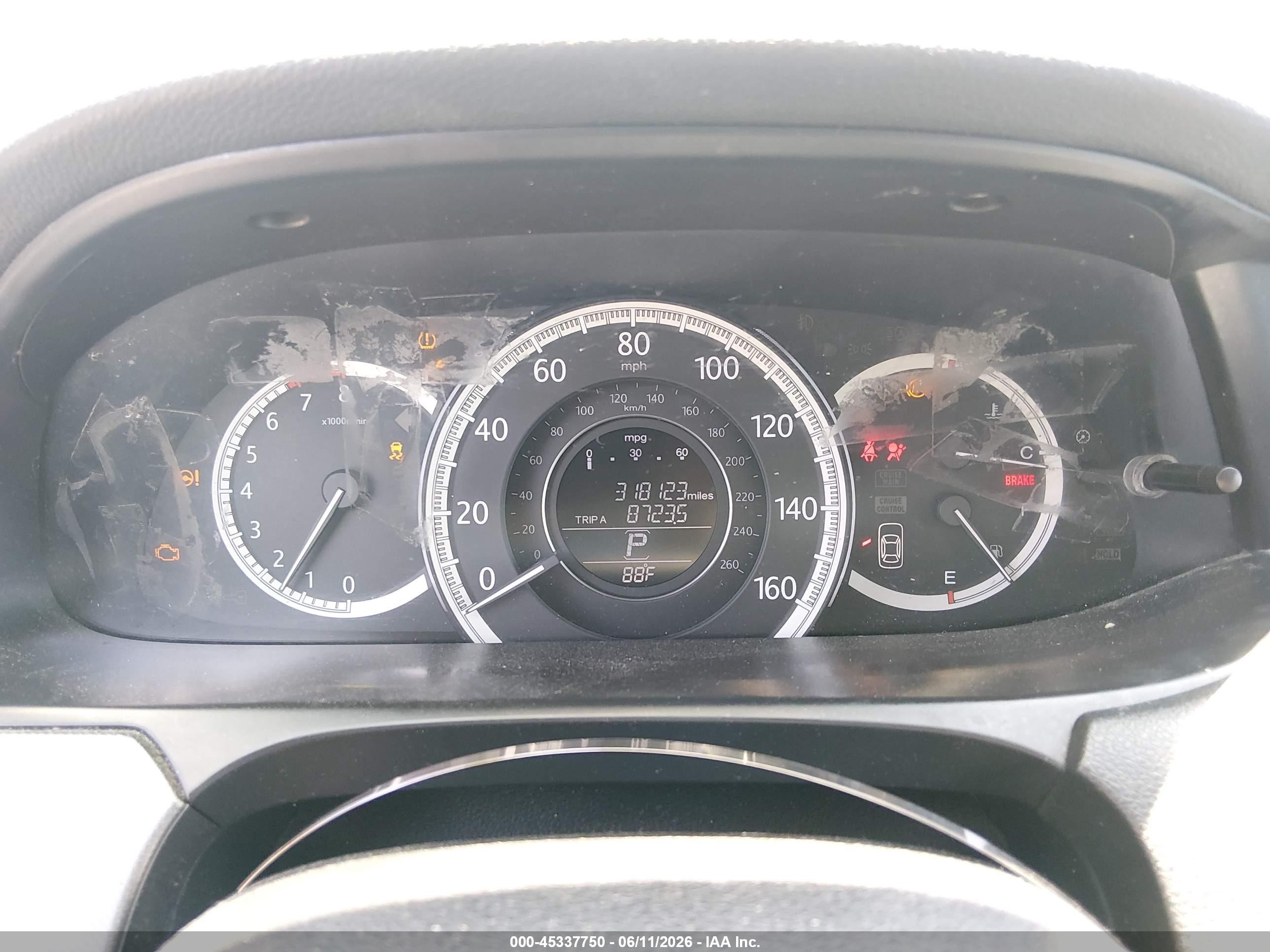 2013 Honda Accord Lx Gray vin: 1HGCR2F30DA003580