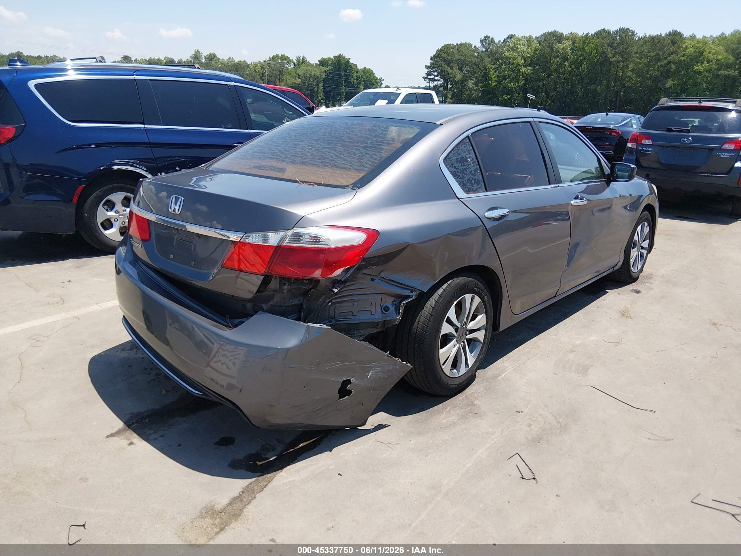 2013 Honda Accord Lx Gray vin: 1HGCR2F30DA003580