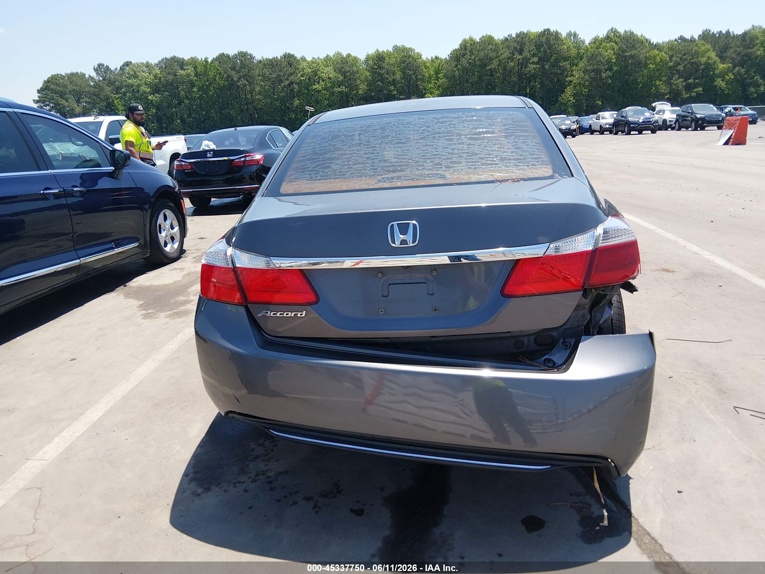 2013 Honda Accord Lx Gray vin: 1HGCR2F30DA003580