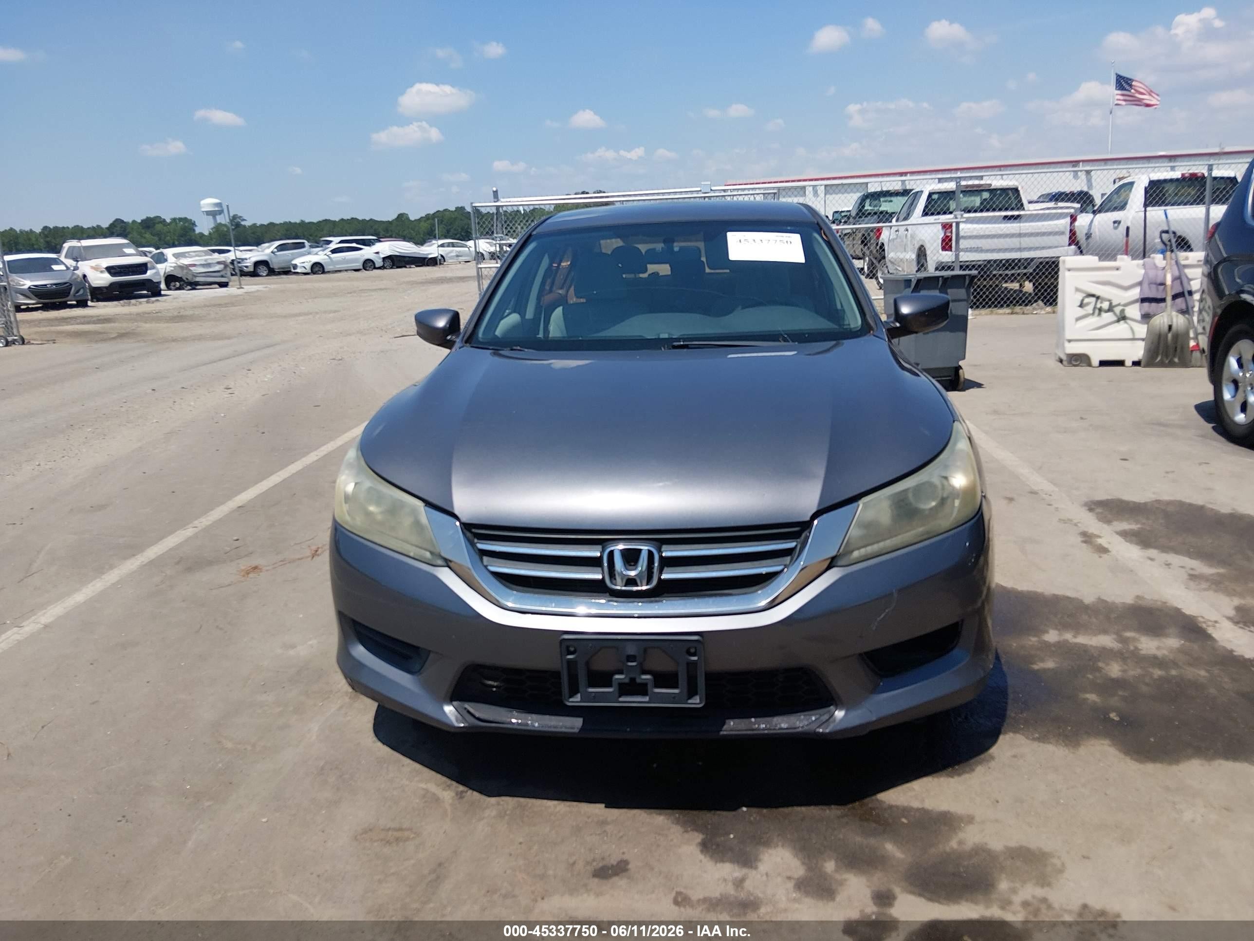 2013 Honda Accord Lx Gray vin: 1HGCR2F30DA003580