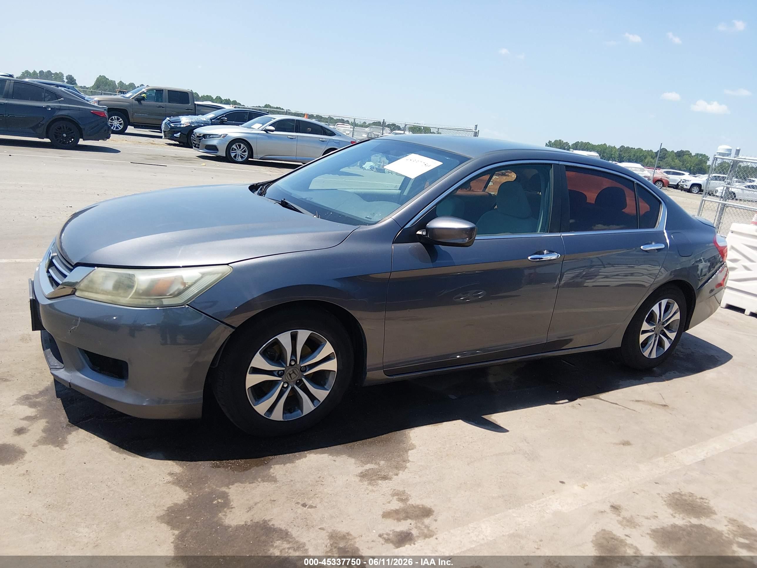 2013 Honda Accord Lx Gray vin: 1HGCR2F30DA003580