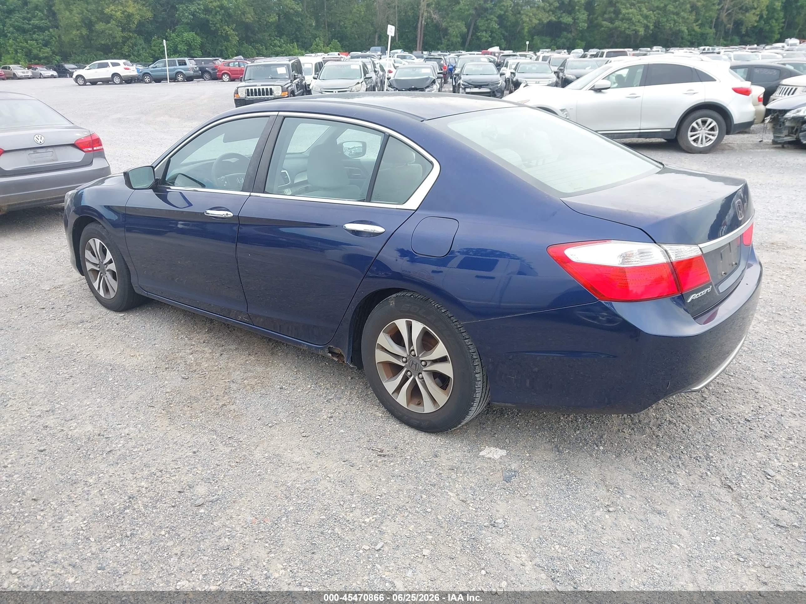 2013 Honda Accord Lx Blue vin: 1HGCR2F30DA028866