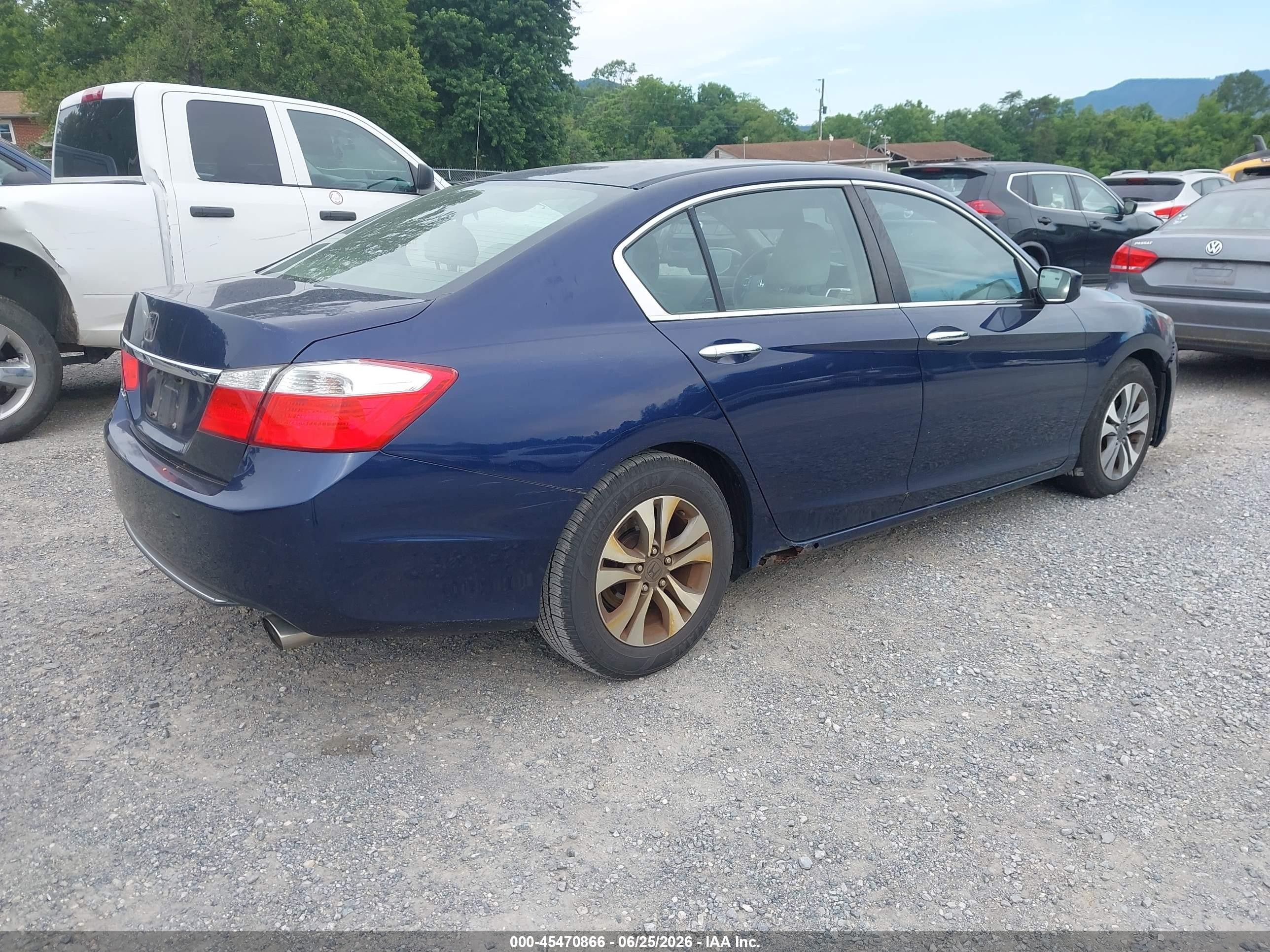 2013 Honda Accord Lx Blue vin: 1HGCR2F30DA028866