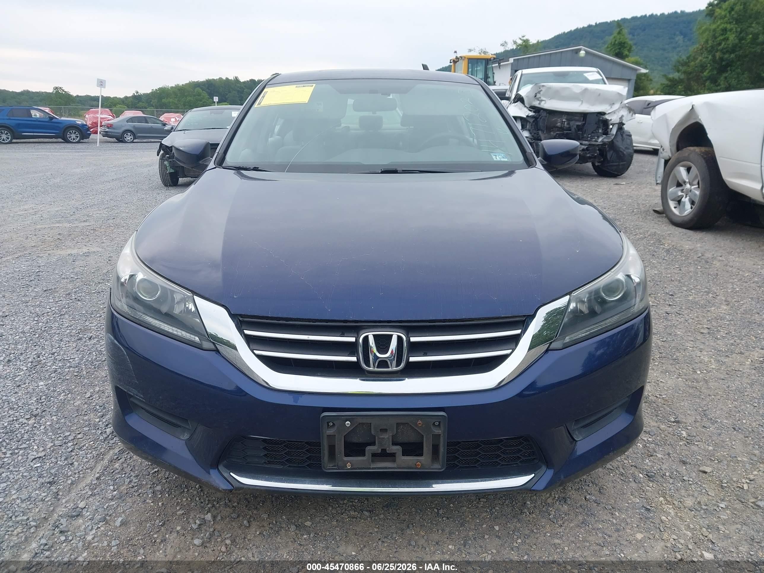 2013 Honda Accord Lx Blue vin: 1HGCR2F30DA028866