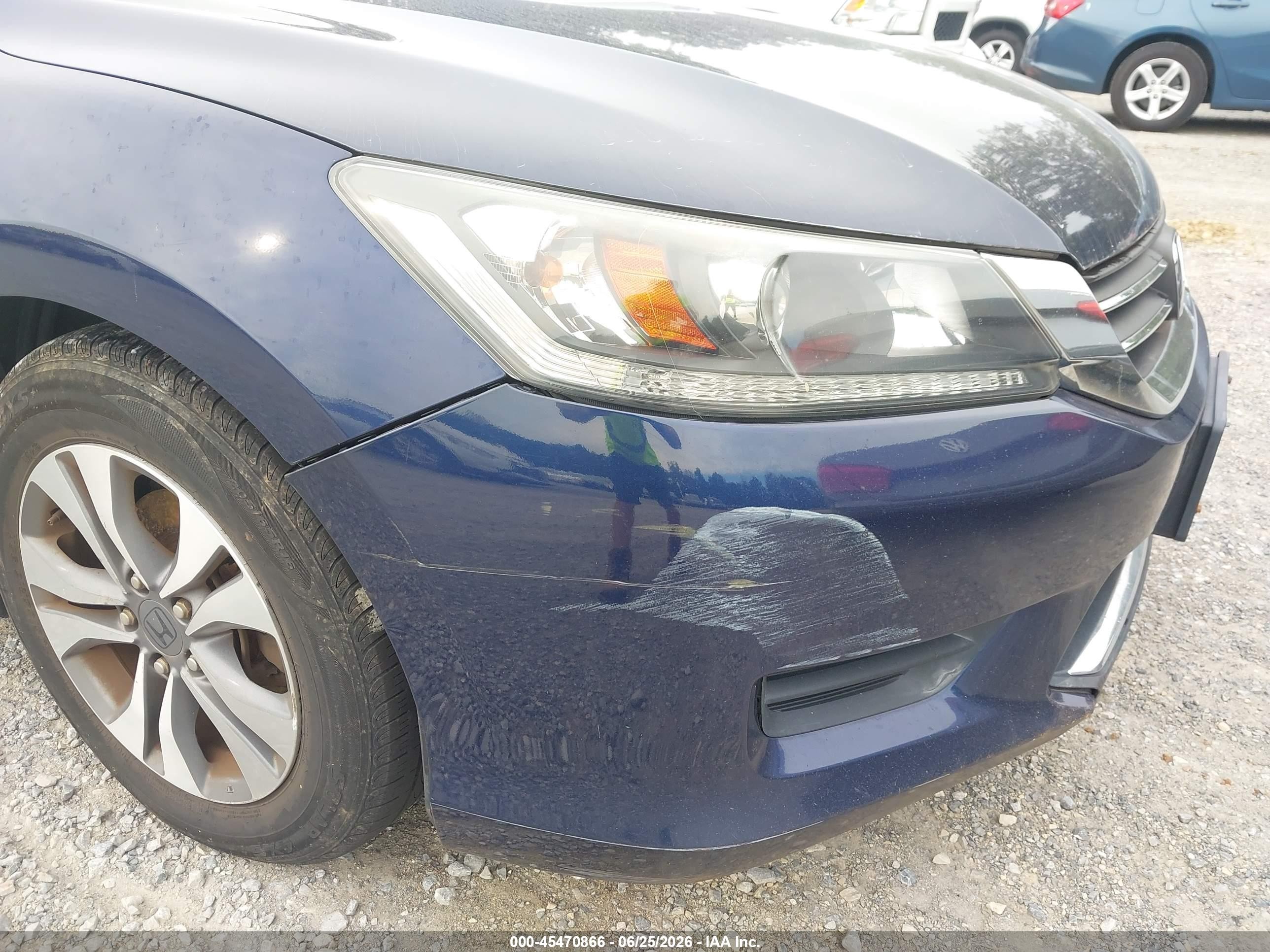 2013 Honda Accord Lx Blue vin: 1HGCR2F30DA028866