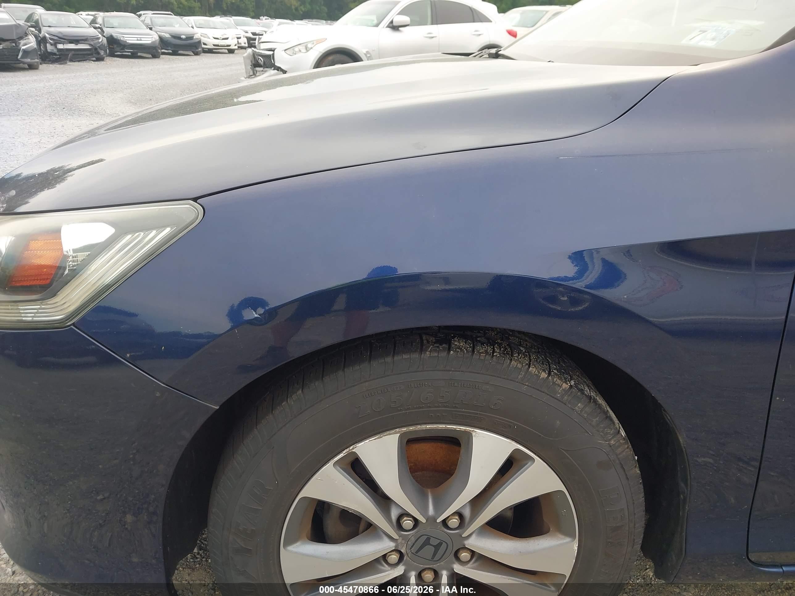 2013 Honda Accord Lx Blue vin: 1HGCR2F30DA028866