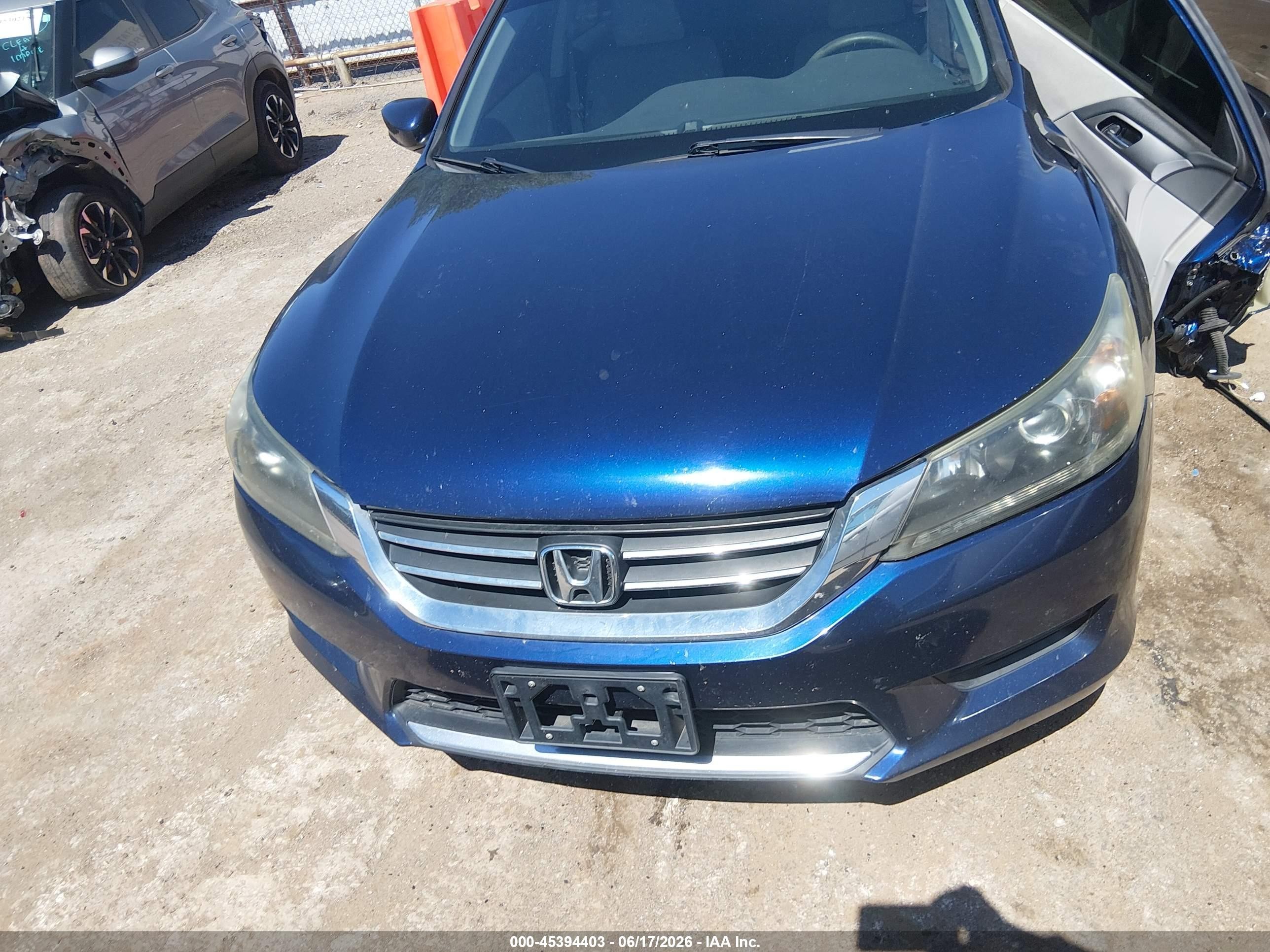 2013 Honda Accord Lx Blue vin: 1HGCR2F30DA035798