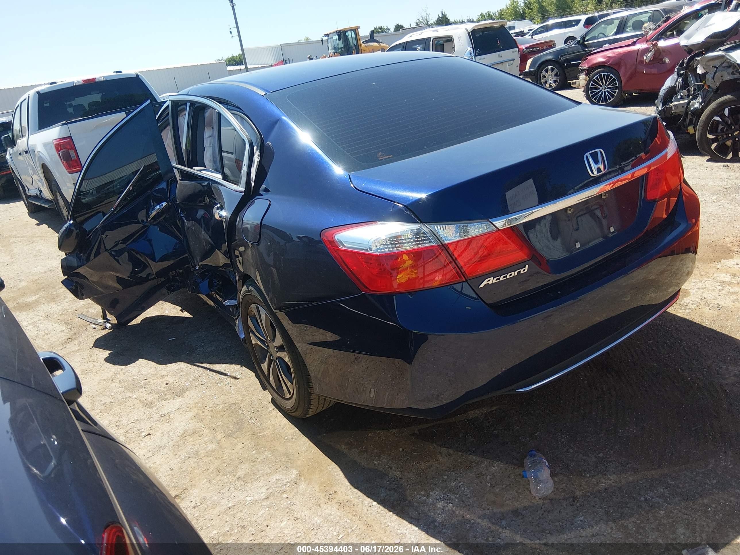 2013 Honda Accord Lx Blue vin: 1HGCR2F30DA035798