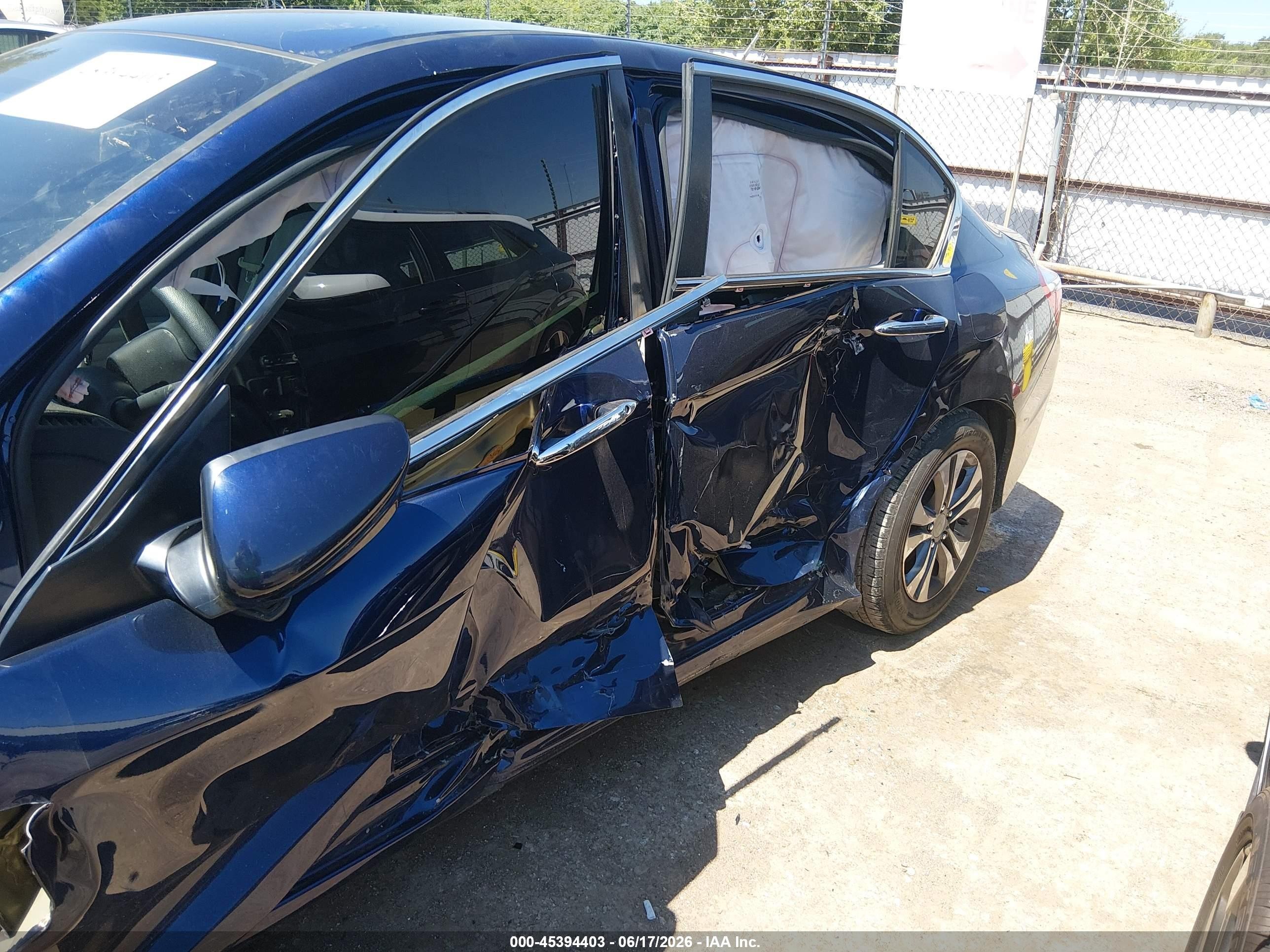 2013 Honda Accord Lx Blue vin: 1HGCR2F30DA035798