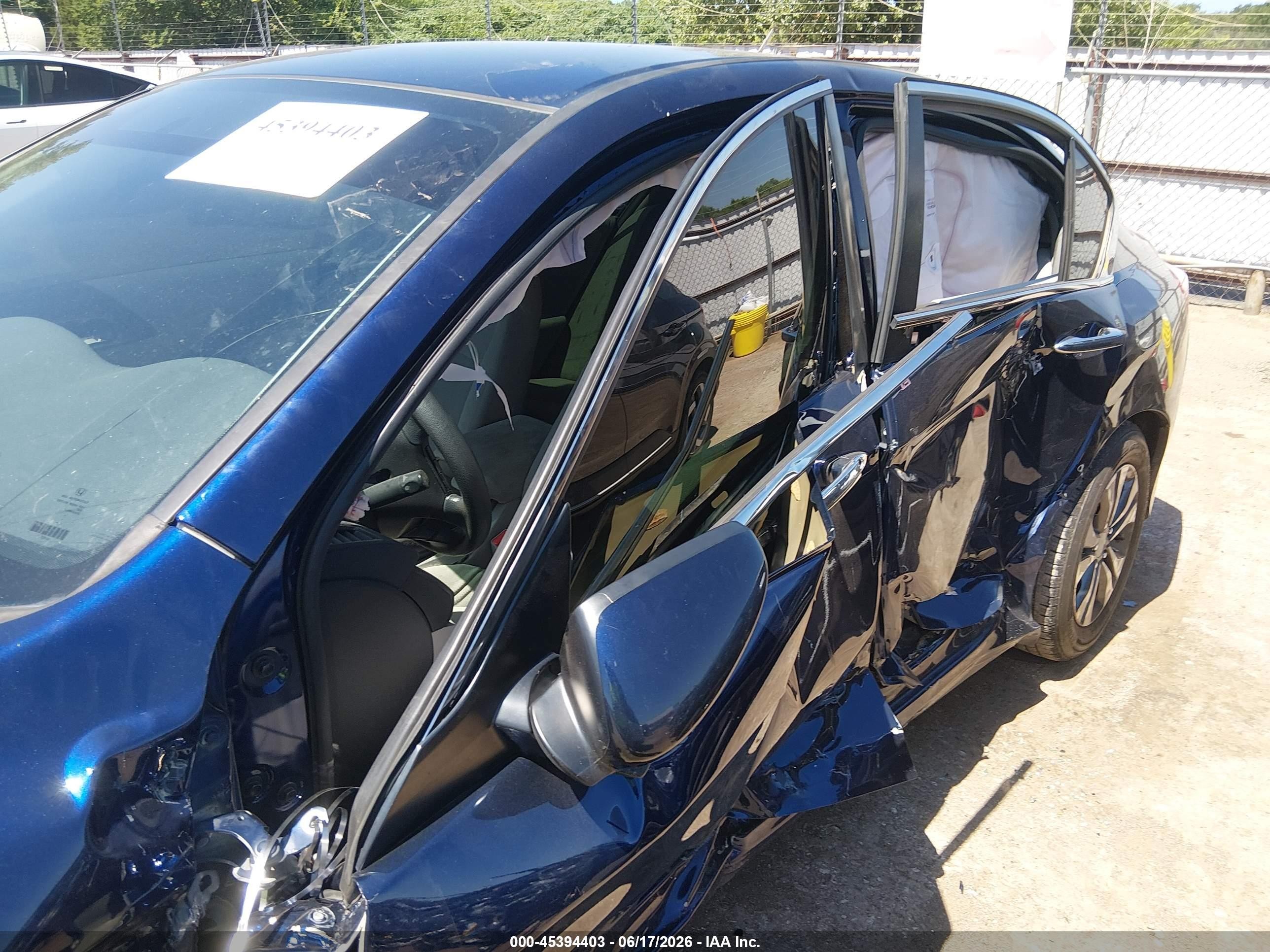 2013 Honda Accord Lx Blue vin: 1HGCR2F30DA035798