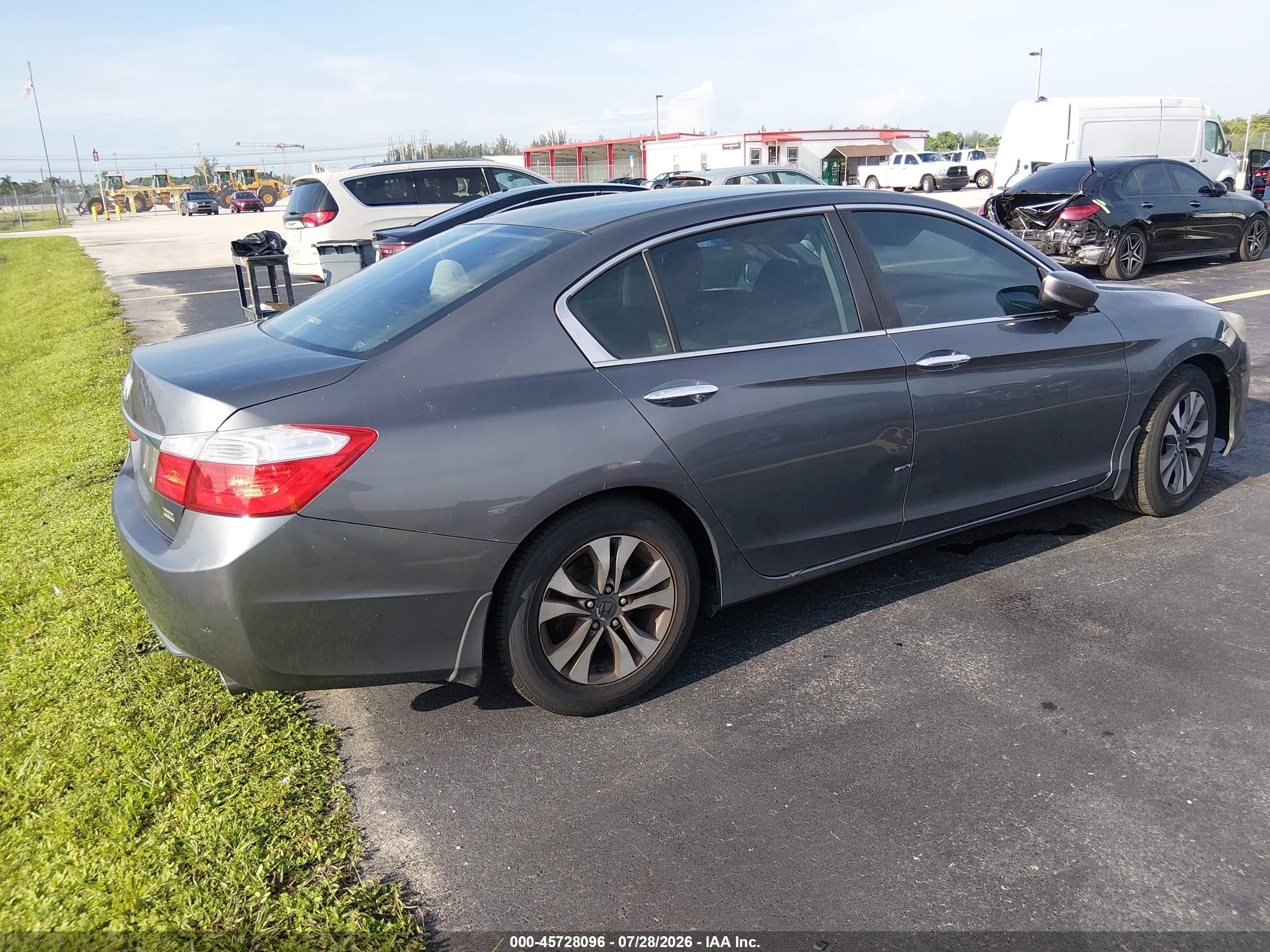 2013 Honda Accord Lx Gray vin: 1HGCR2F30DA055890