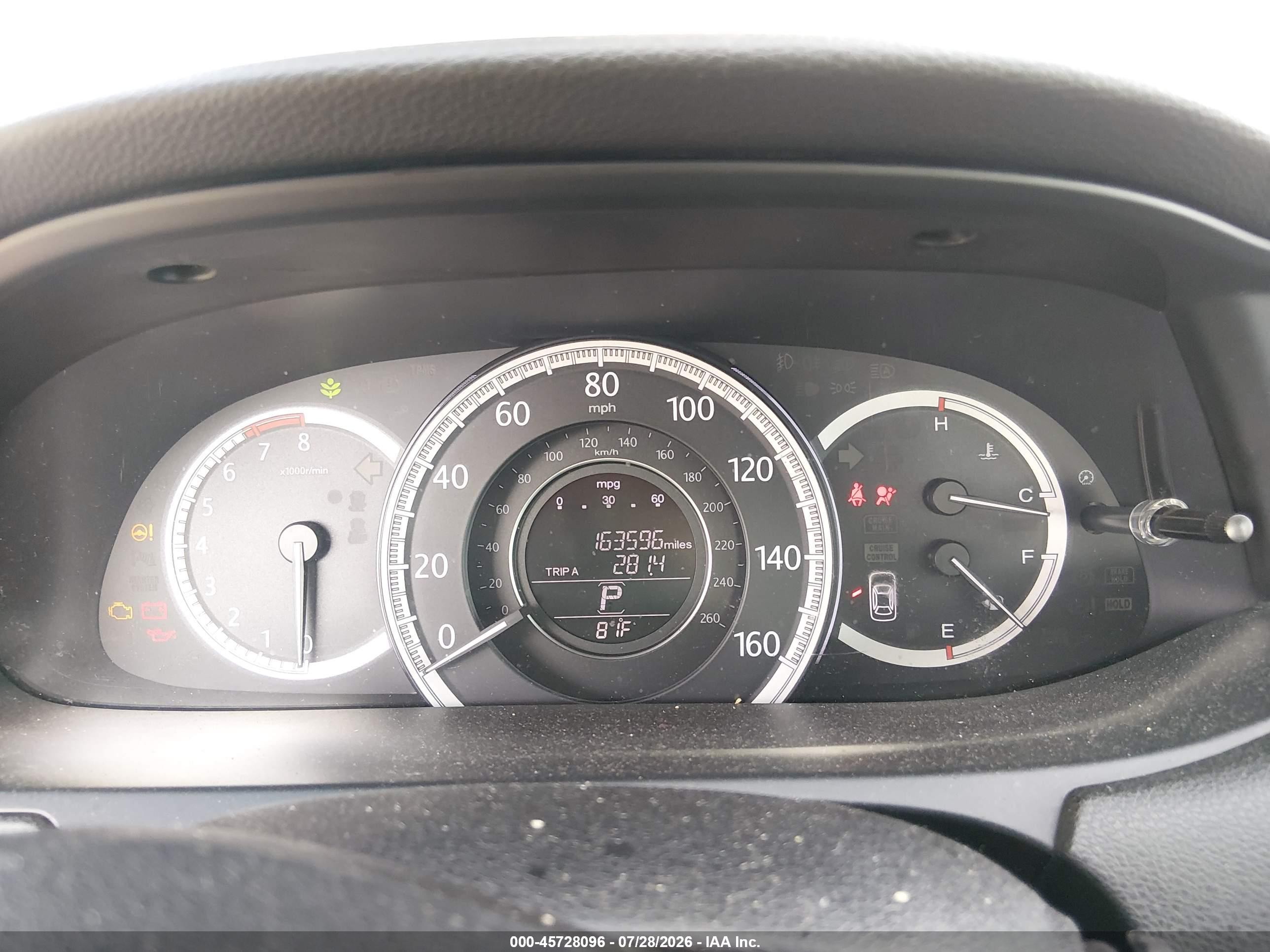 2013 Honda Accord Lx Gray vin: 1HGCR2F30DA055890