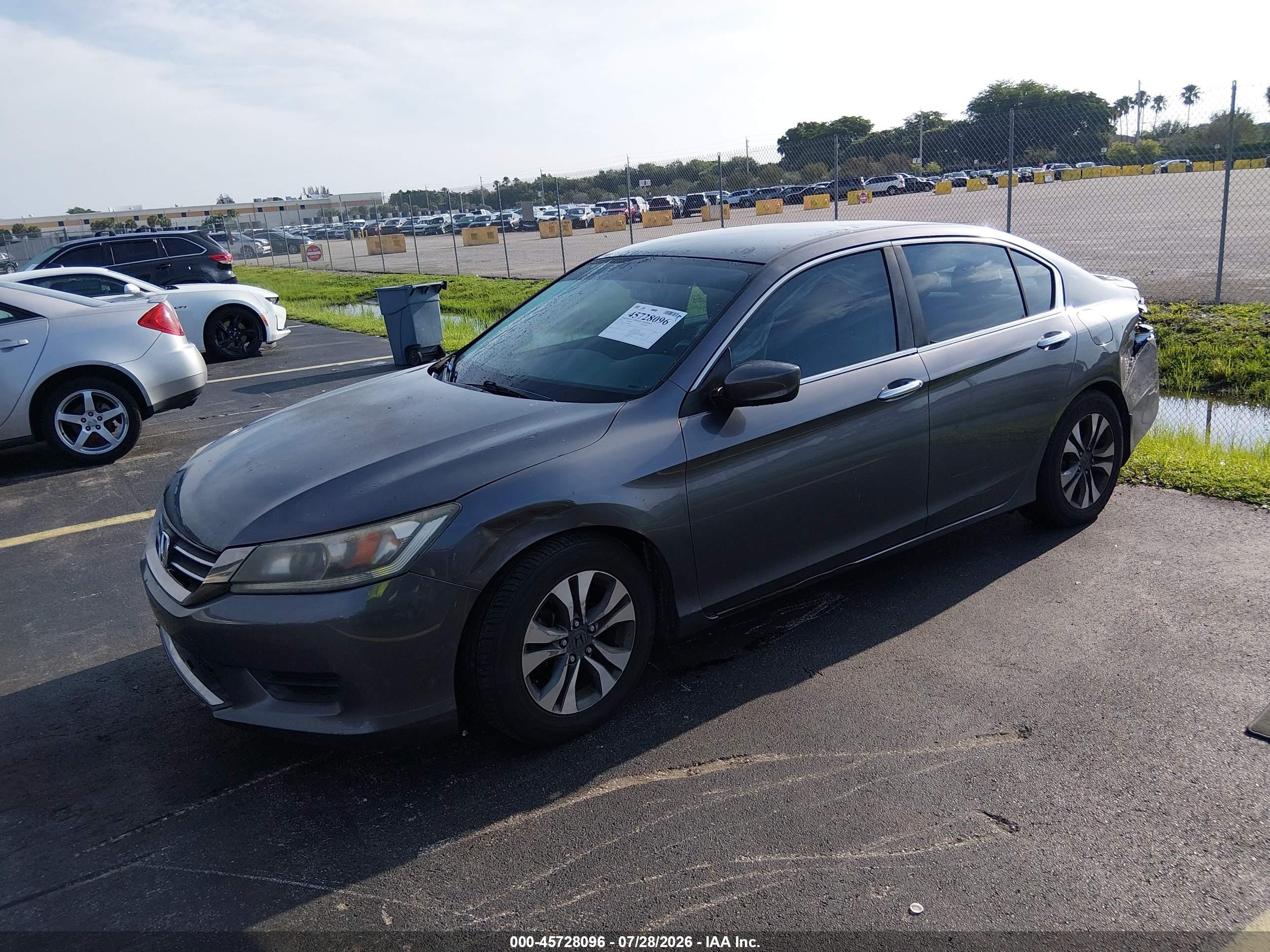 2013 Honda Accord Lx Gray vin: 1HGCR2F30DA055890