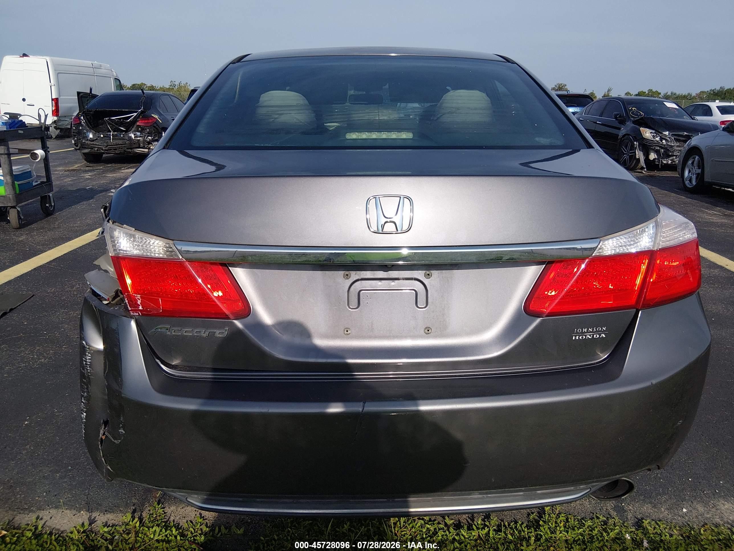 2013 Honda Accord Lx Gray vin: 1HGCR2F30DA055890