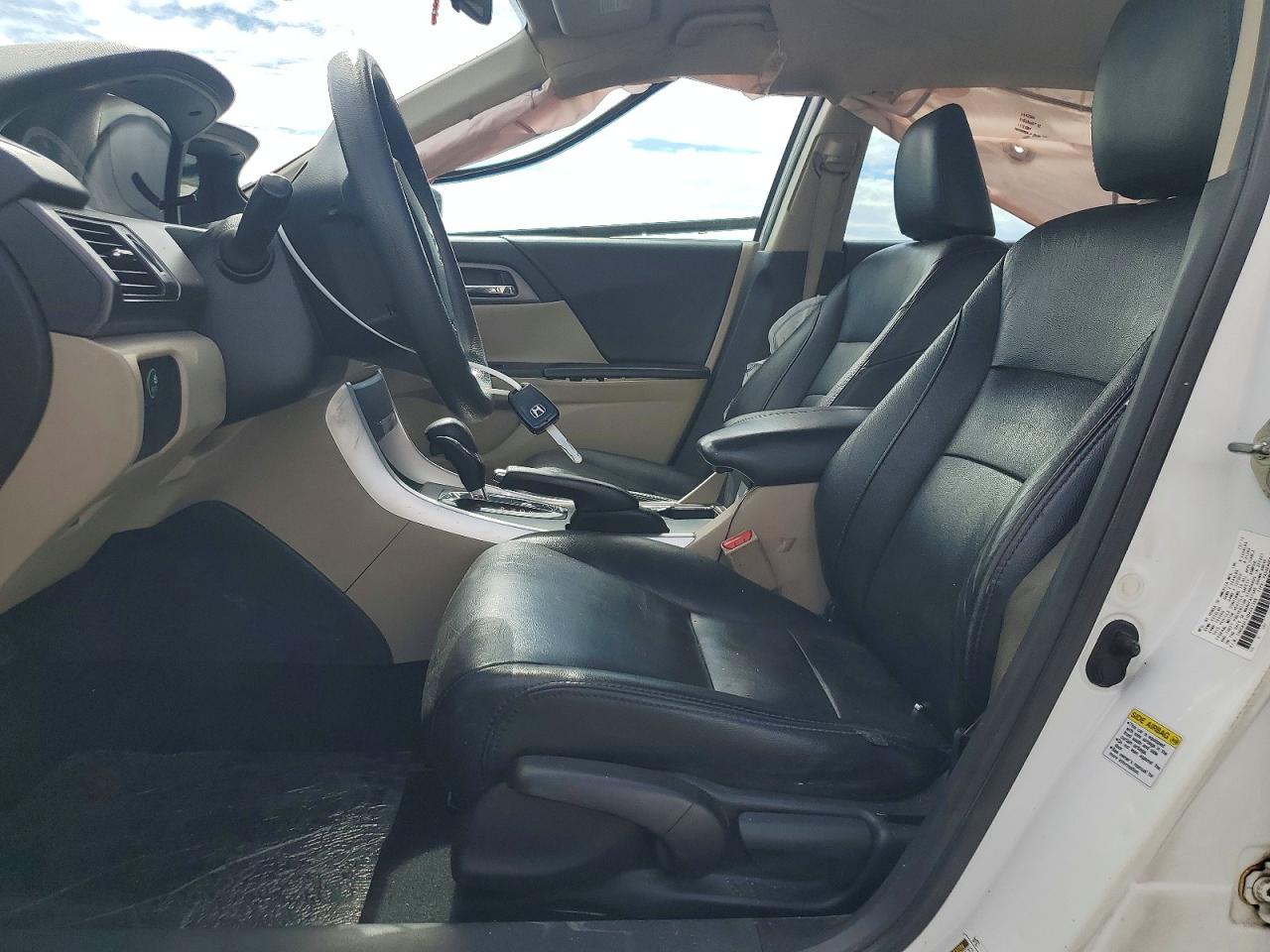 2013 Honda Accord Lx White vin: 1HGCR2F30DA087366