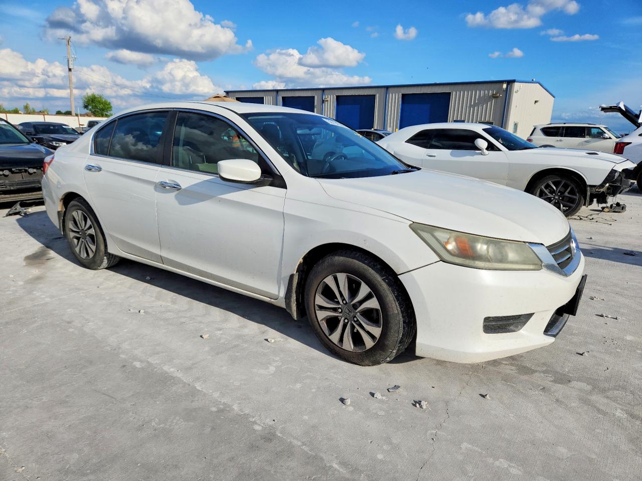 2013 Honda Accord Lx White vin: 1HGCR2F30DA115263