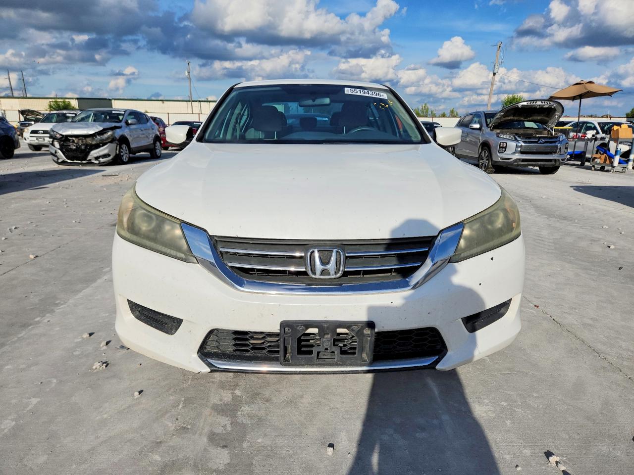2013 Honda Accord Lx White vin: 1HGCR2F30DA115263