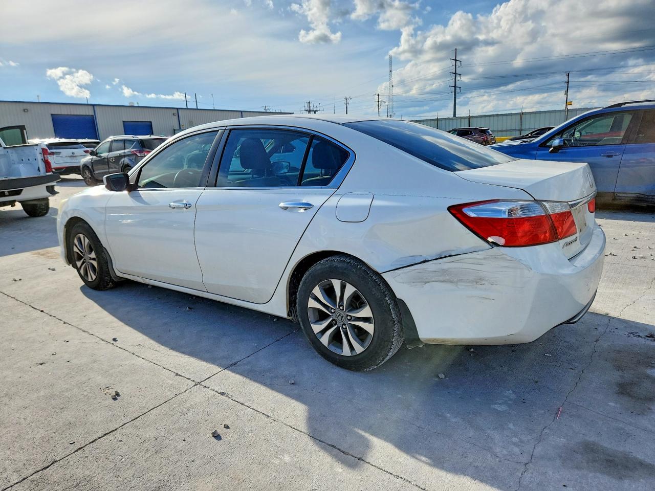 2013 Honda Accord Lx White vin: 1HGCR2F30DA115263
