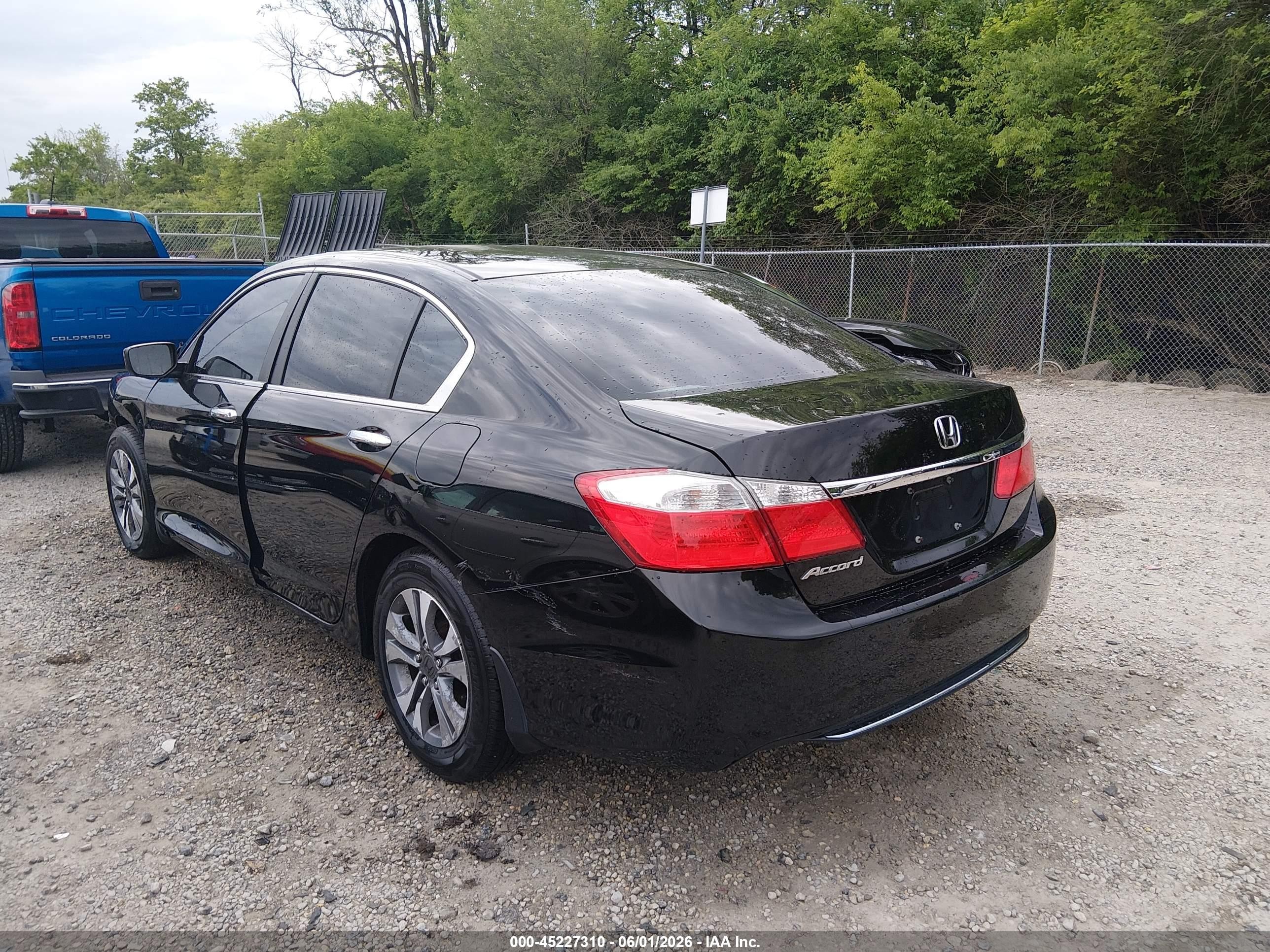 2013 Honda Accord Lx Black vin: 1HGCR2F30DA123816