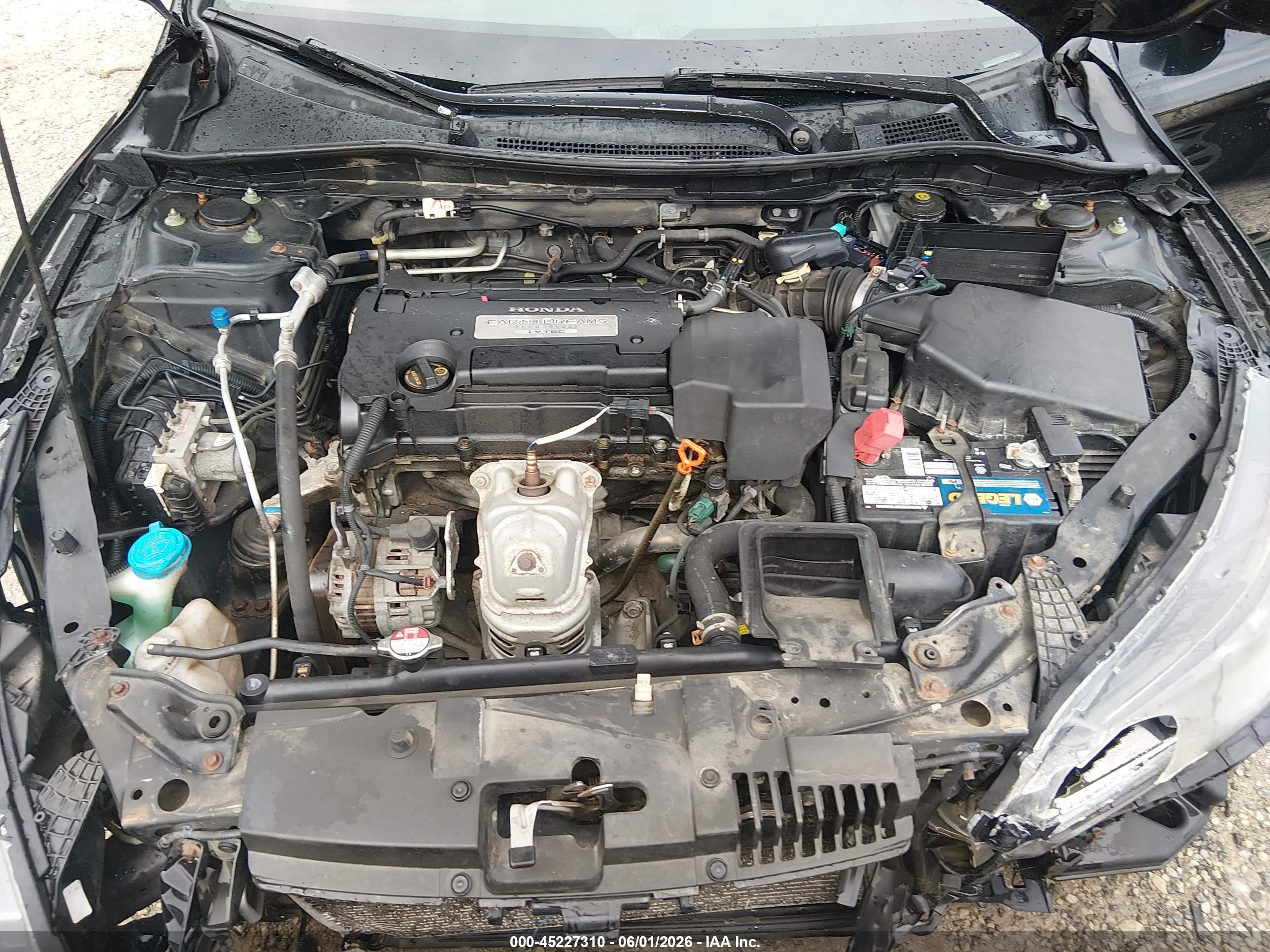 2013 Honda Accord Lx Black vin: 1HGCR2F30DA123816