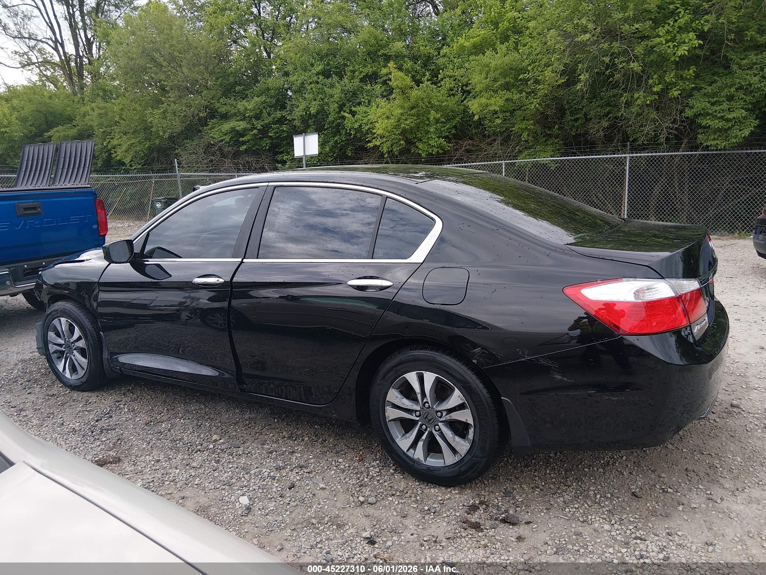 2013 Honda Accord Lx Black vin: 1HGCR2F30DA123816