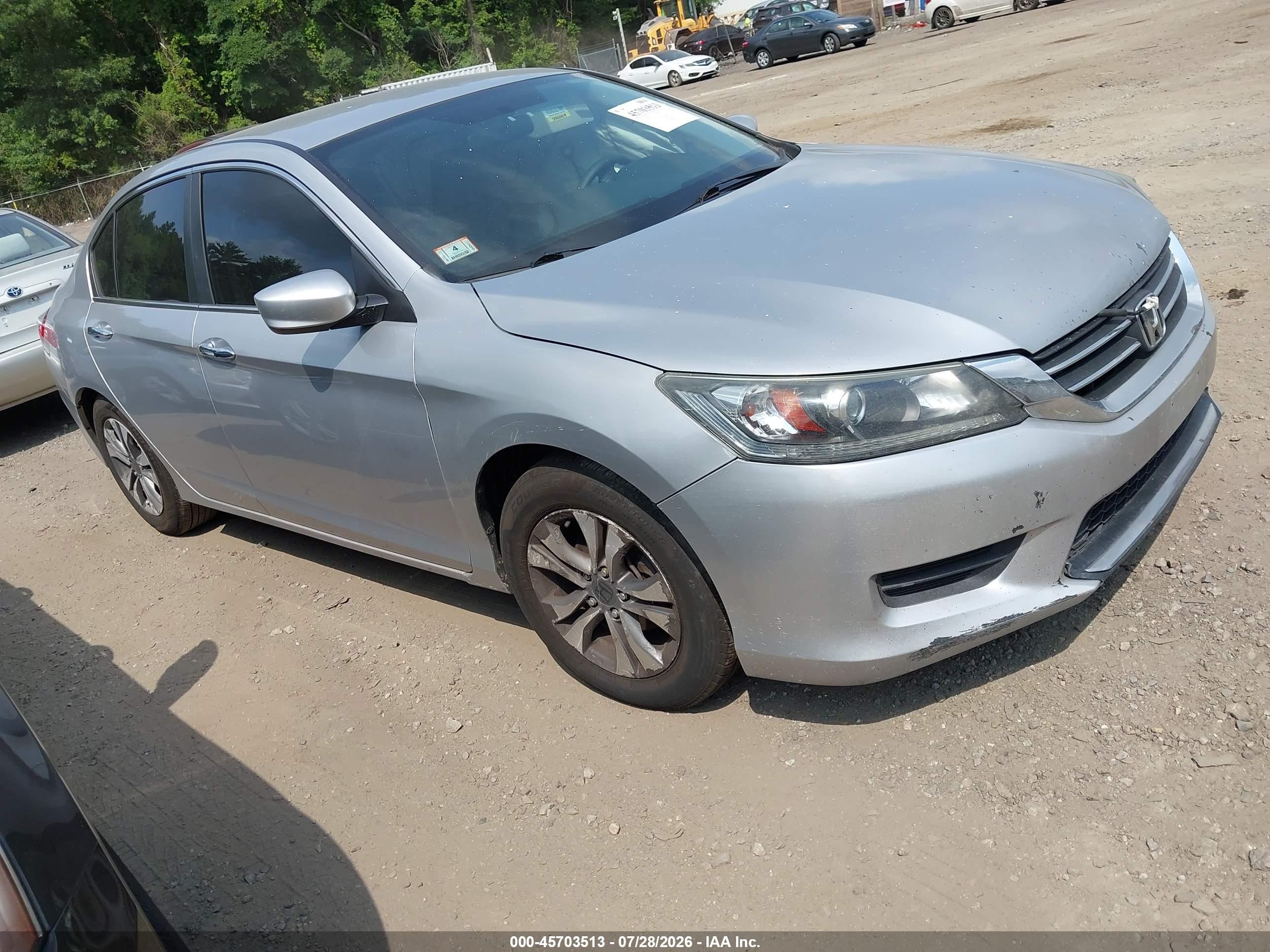 2013 Honda Accord Lx Silver vin: 1HGCR2F30DA129096