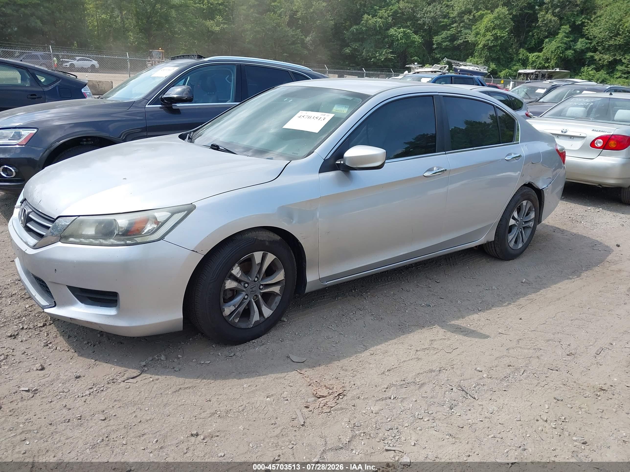 2013 Honda Accord Lx Silver vin: 1HGCR2F30DA129096