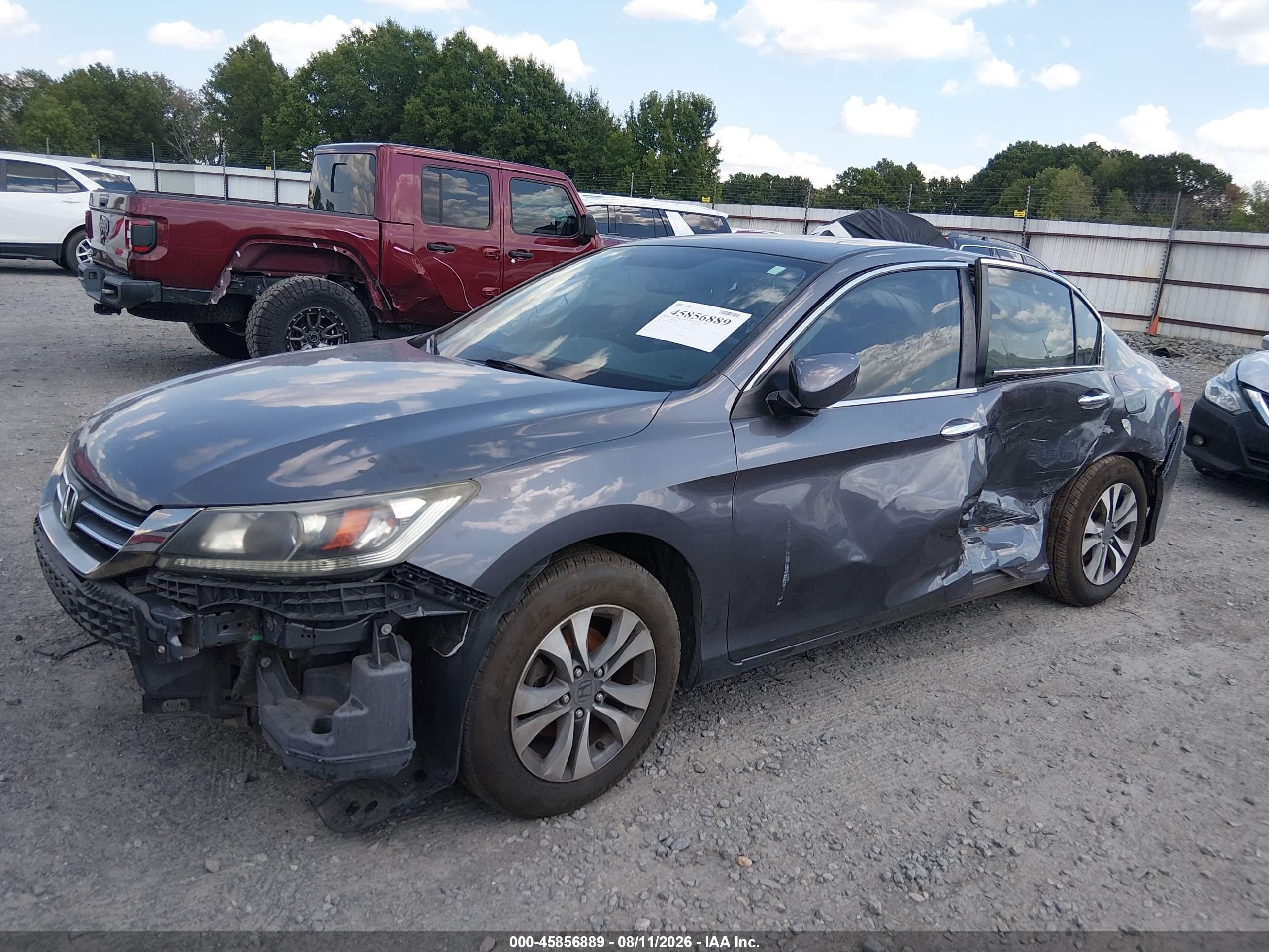 2013 Honda Accord Lx Gray vin: 1HGCR2F30DA130605