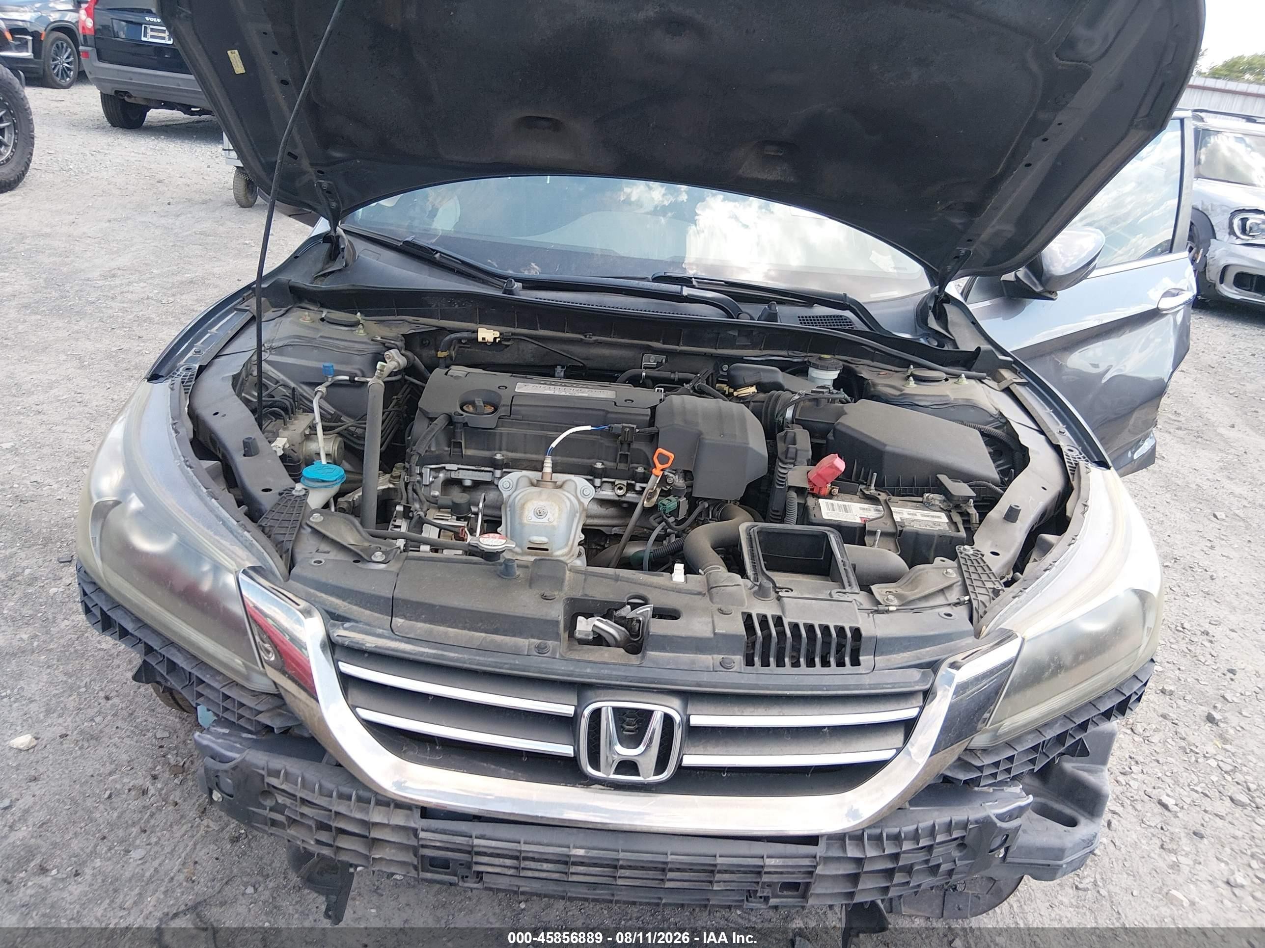 2013 Honda Accord Lx Gray vin: 1HGCR2F30DA130605