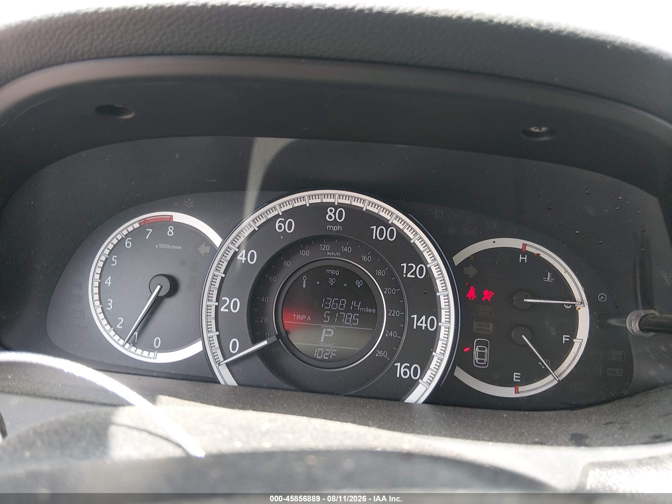 2013 Honda Accord Lx Gray vin: 1HGCR2F30DA130605
