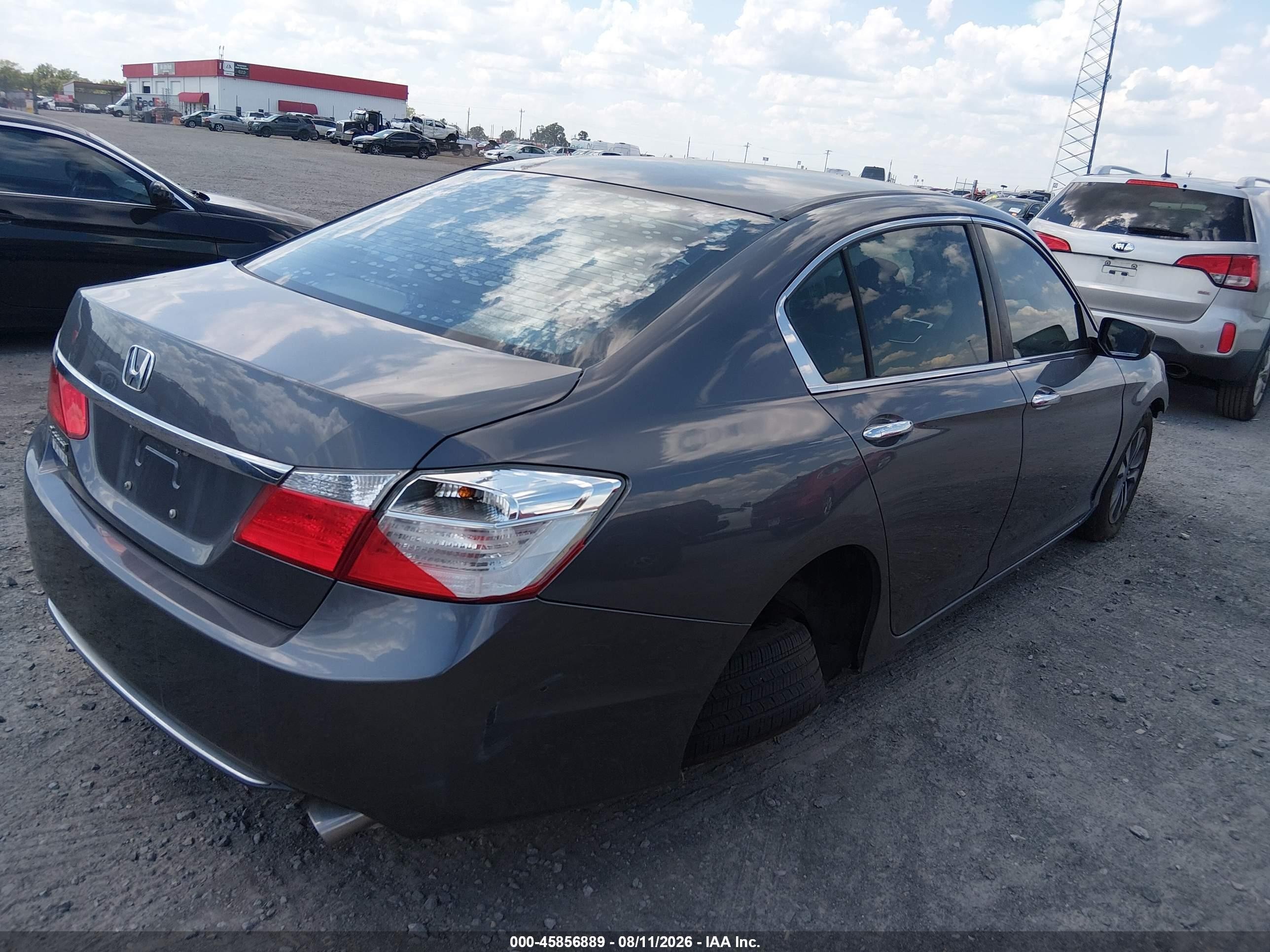 2013 Honda Accord Lx Gray vin: 1HGCR2F30DA130605