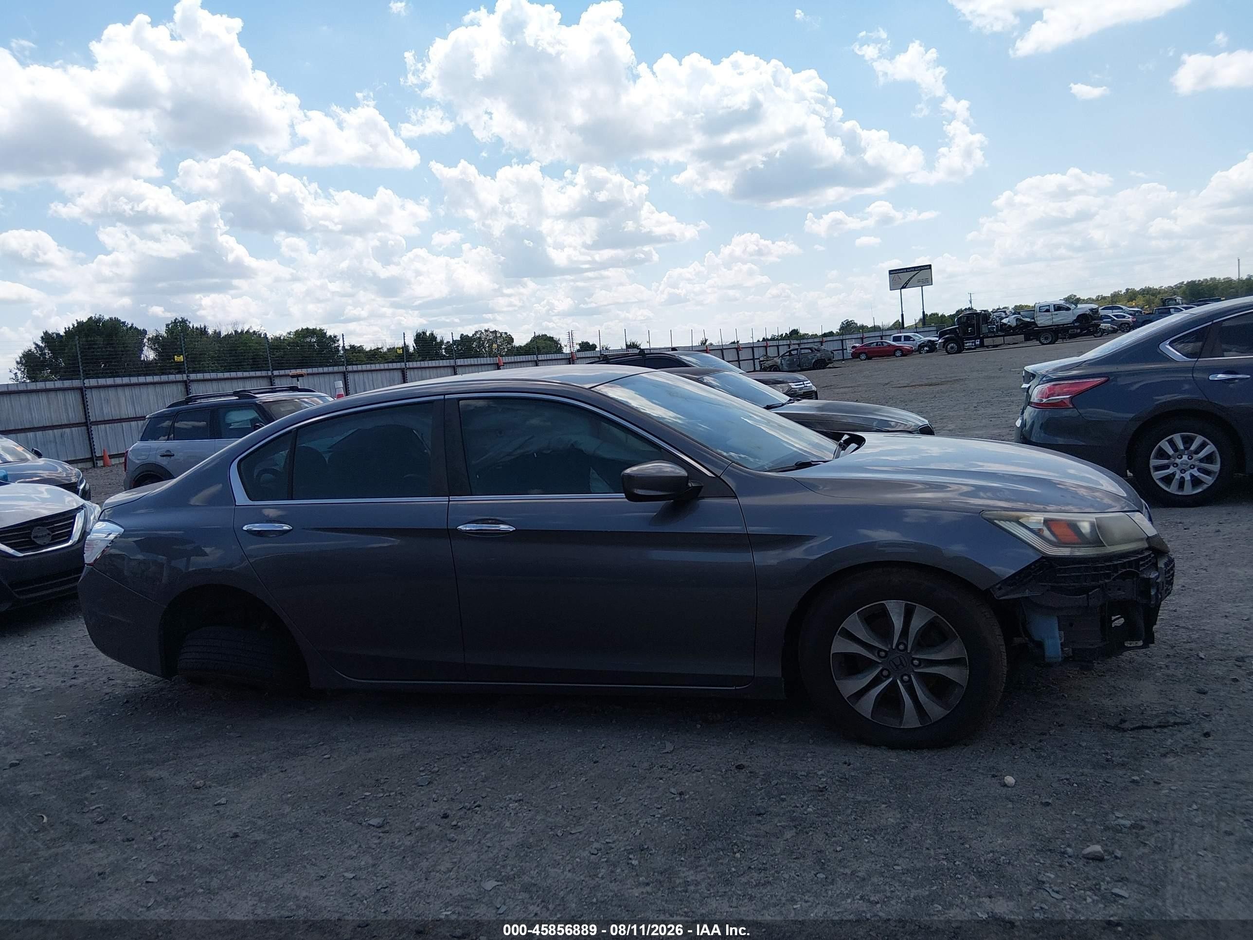 2013 Honda Accord Lx Gray vin: 1HGCR2F30DA130605